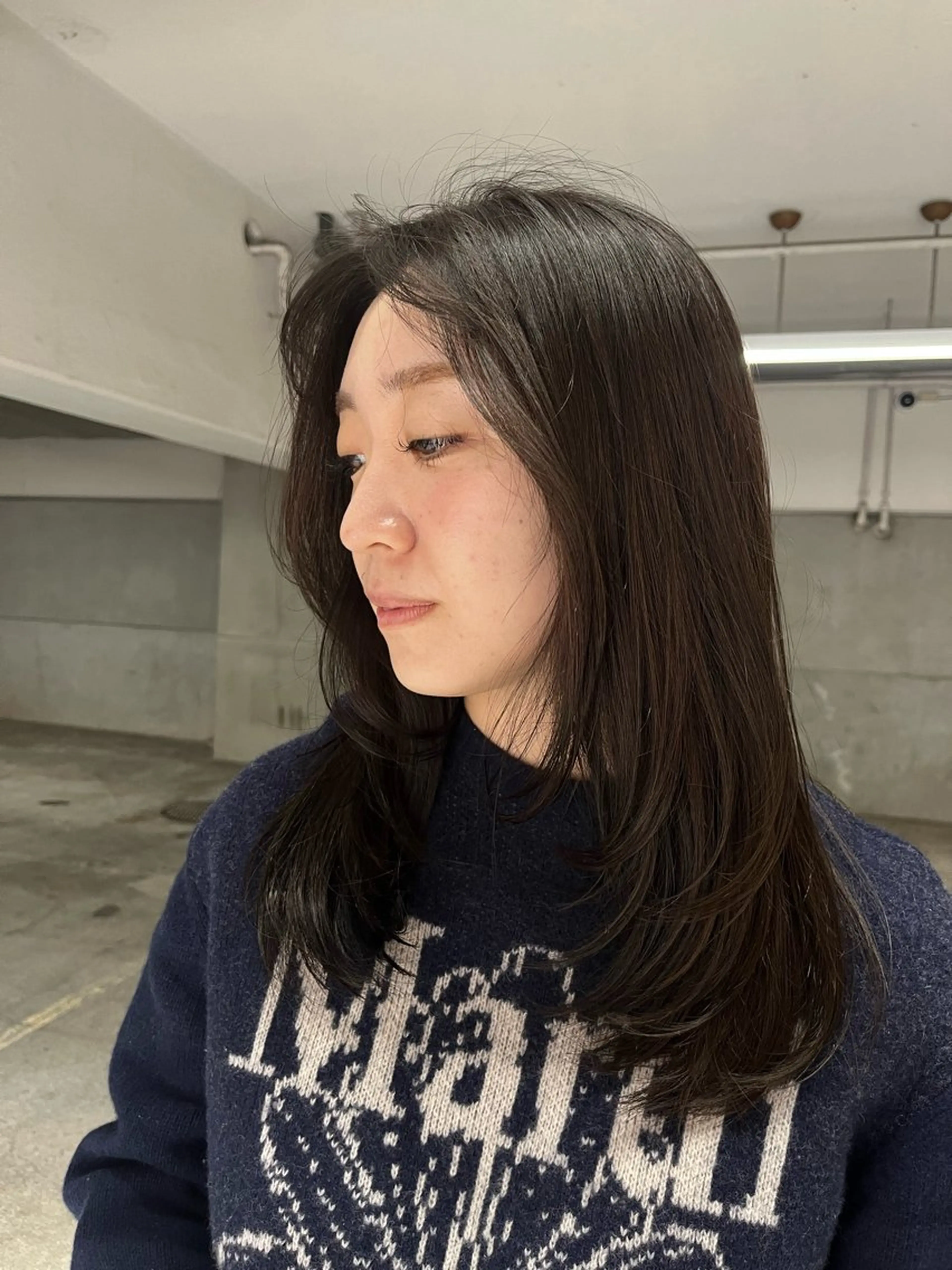 セミロング ヘアカラー riko／ SYS by fitのヘアスタイル