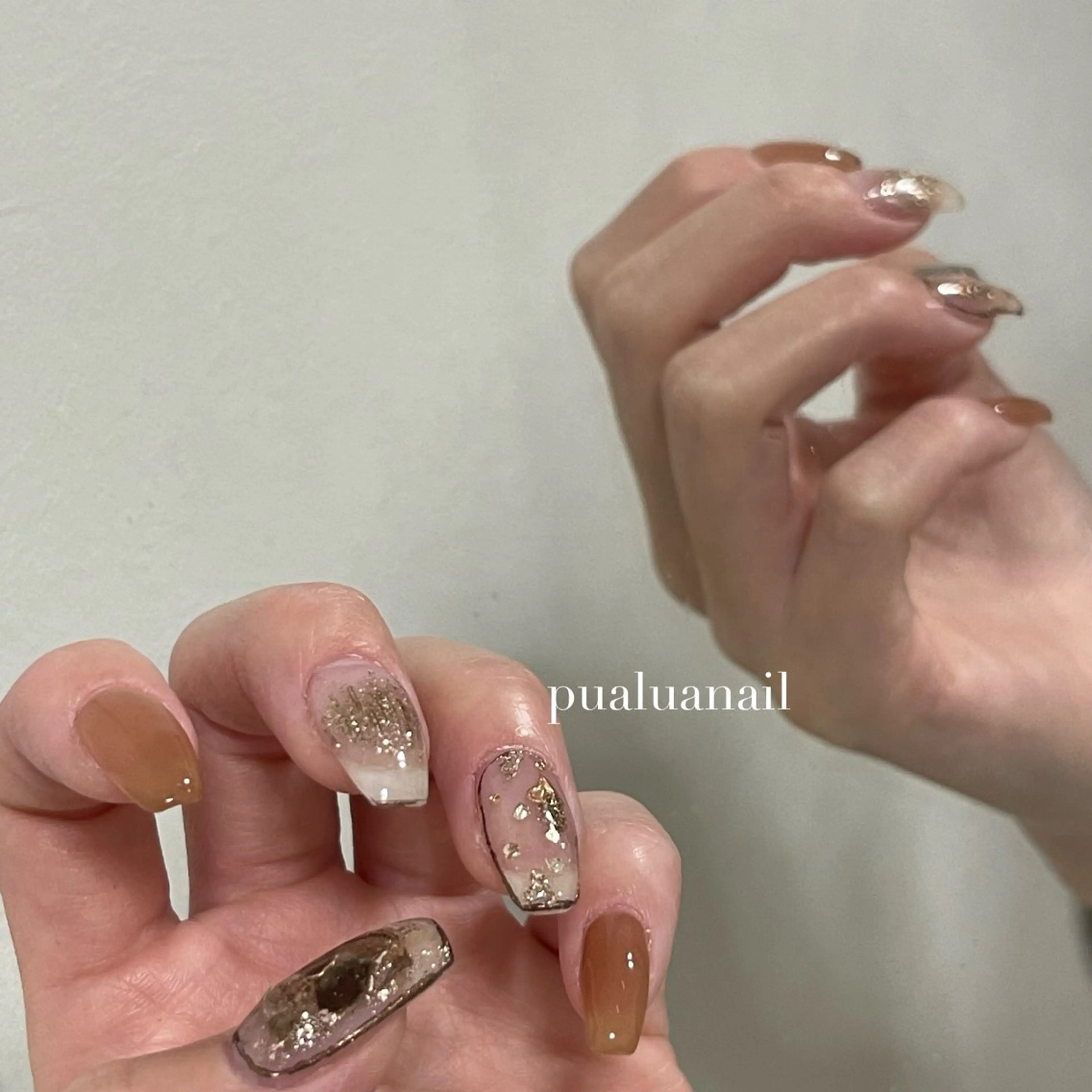 ネイル 韓国ネイル 持ち込み ニュアンスネイル ハンドネイル pualua miharuのネイルデザイン