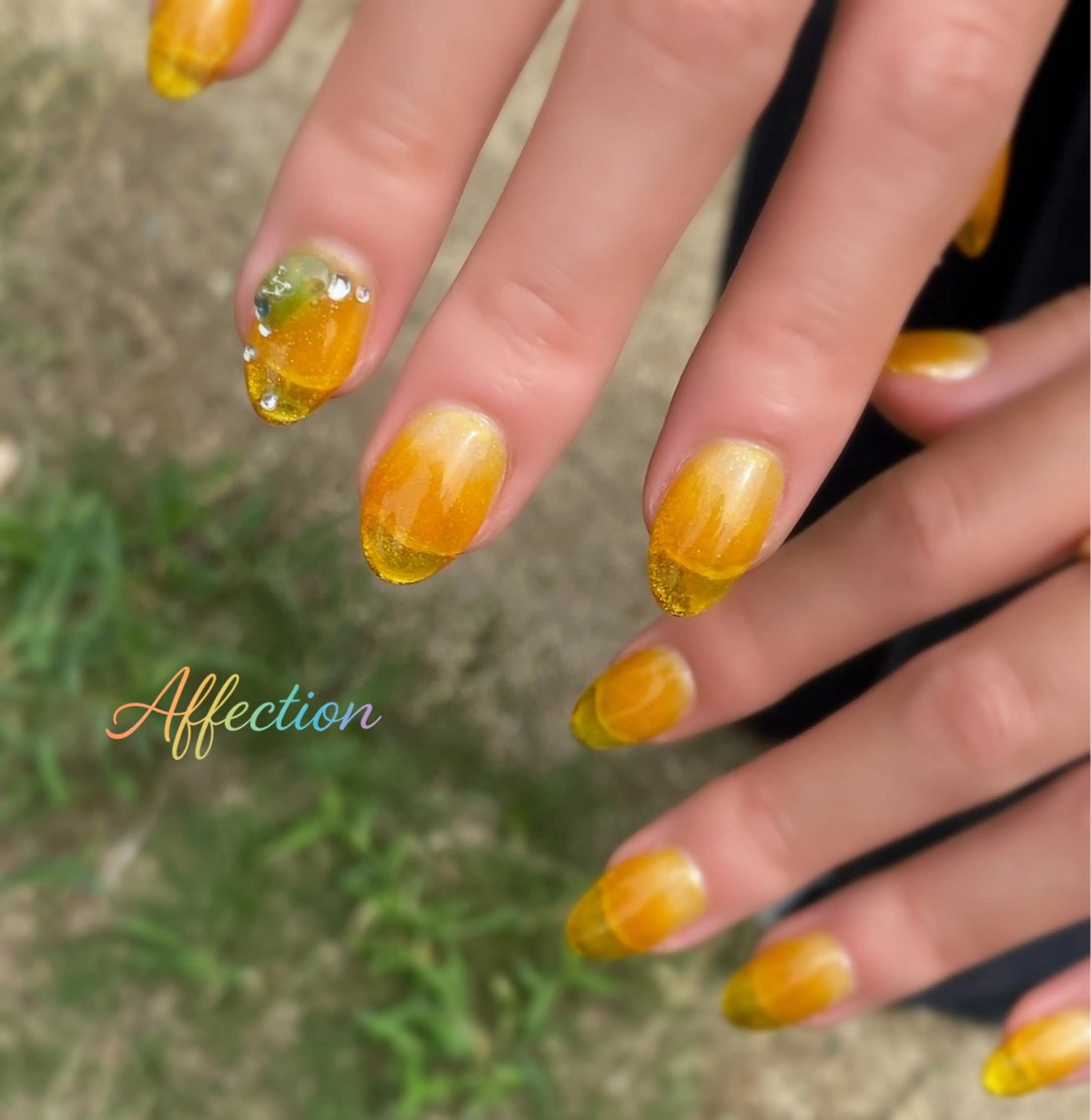 チップ長さ出し✨マグネットネイル✨（オフ付）の写真