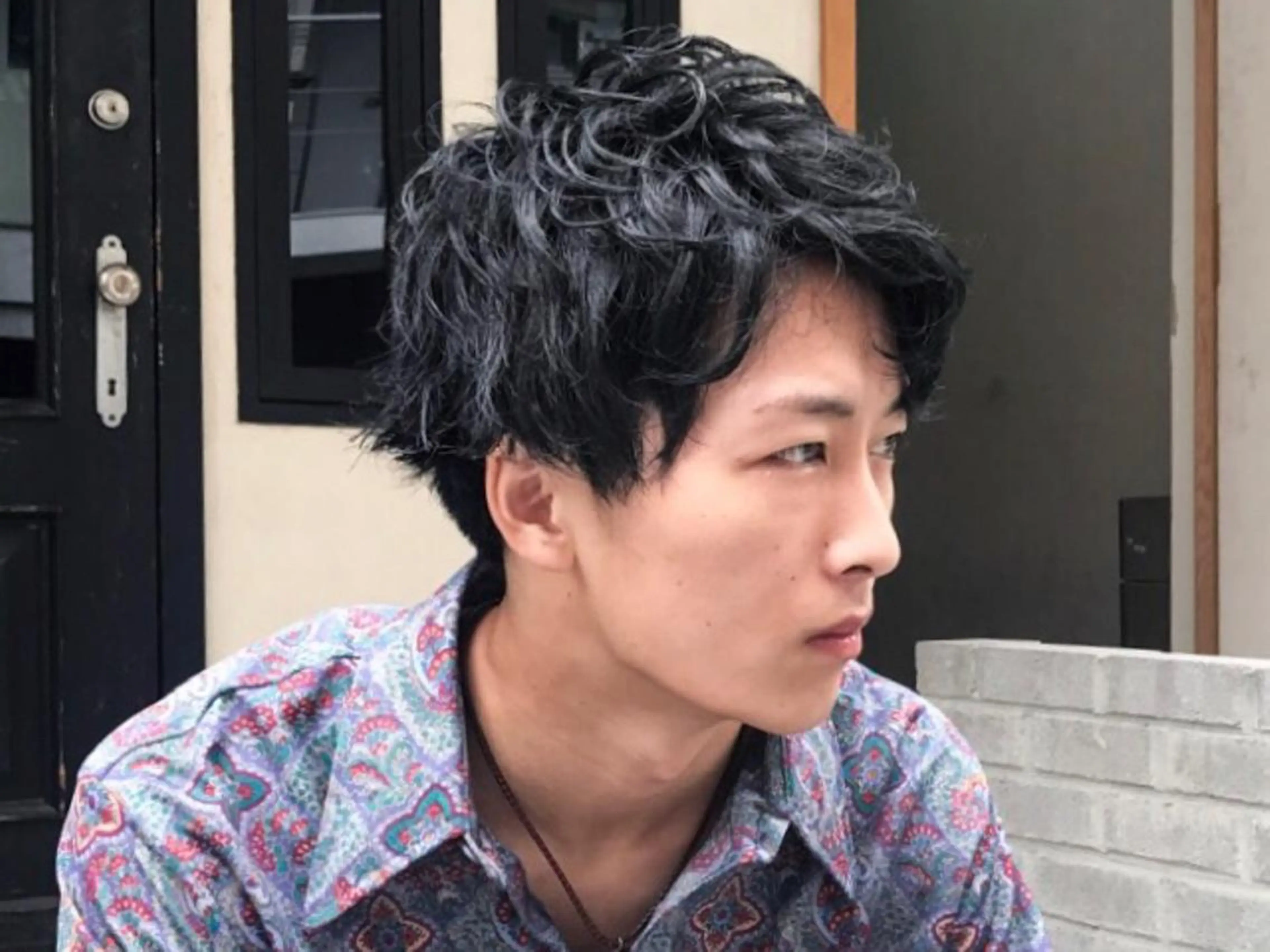 ミディアム パーマ メンズ ミディアムパーマ メンズパーマ メンズヘア特化 崎田 成人のヘアスタイル