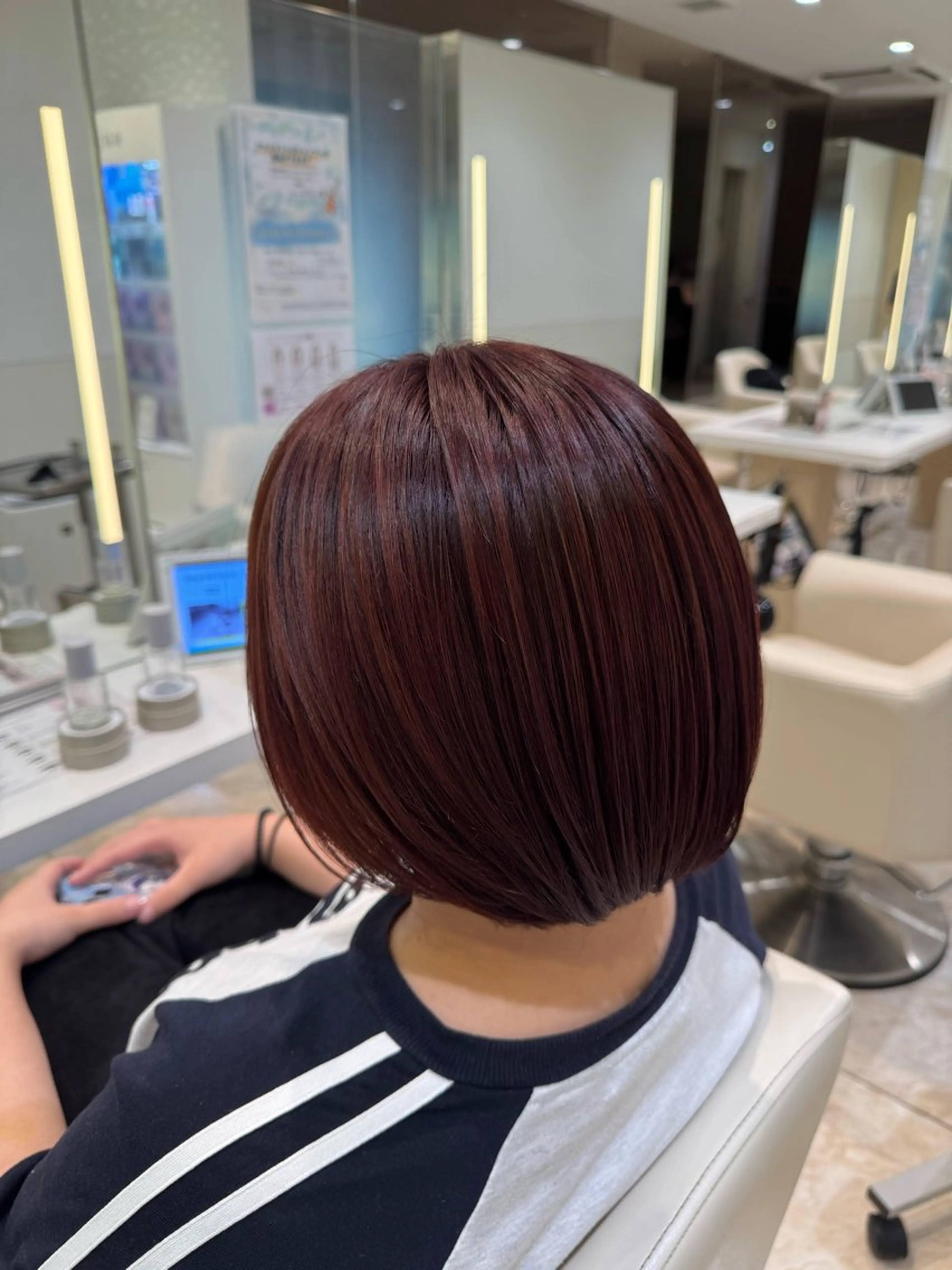 ロング カラー ブリーチ ブラウンカラー ブリーチなしカラー ピンクカラー ピンクブラウン カット ヘアカラー ボブ‪✂️ スパ🫧kurehaのヘアスタイル