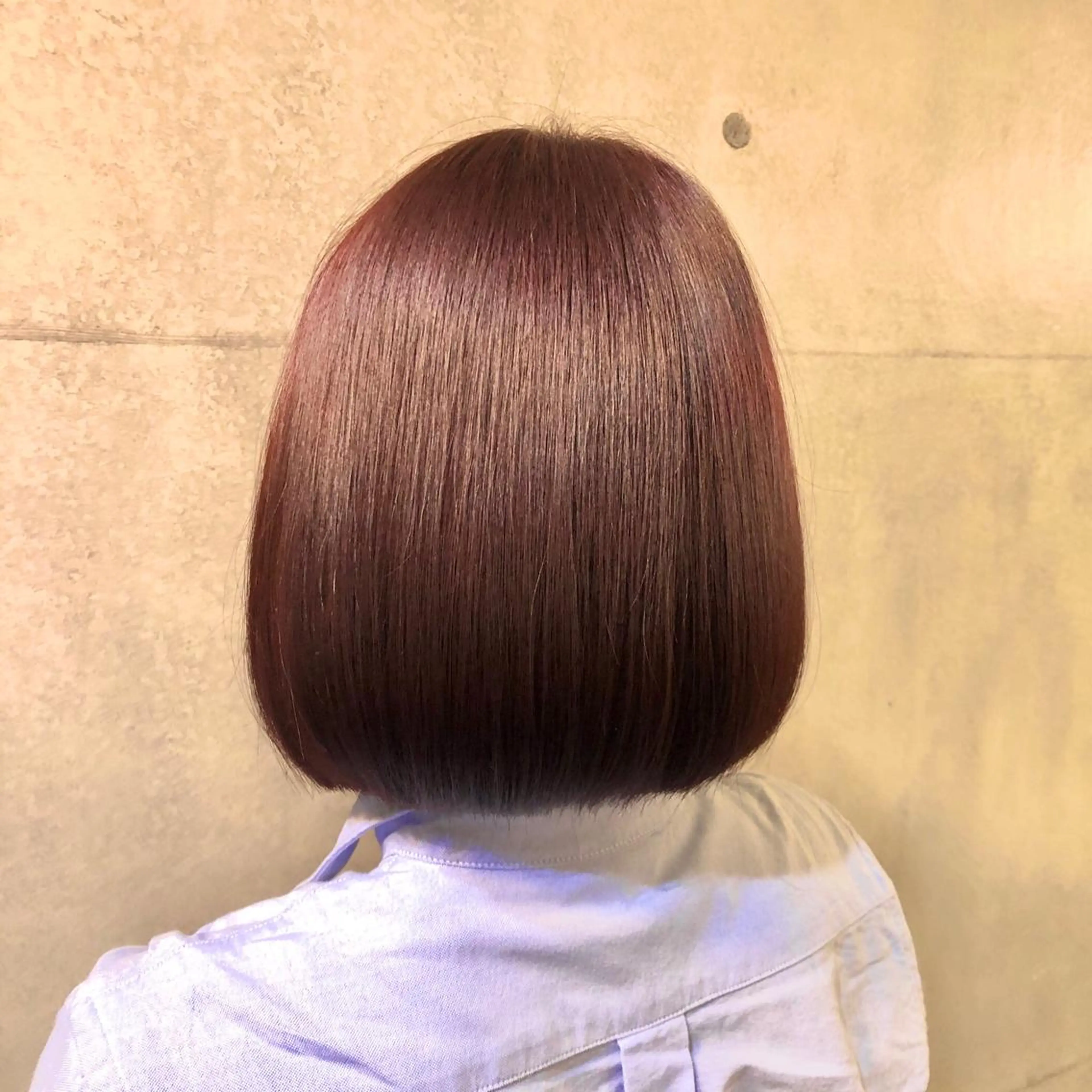 ショート ピンクブラウン ボブ 髪質改善/ブリーチ /長山遼太郎のヘアスタイル