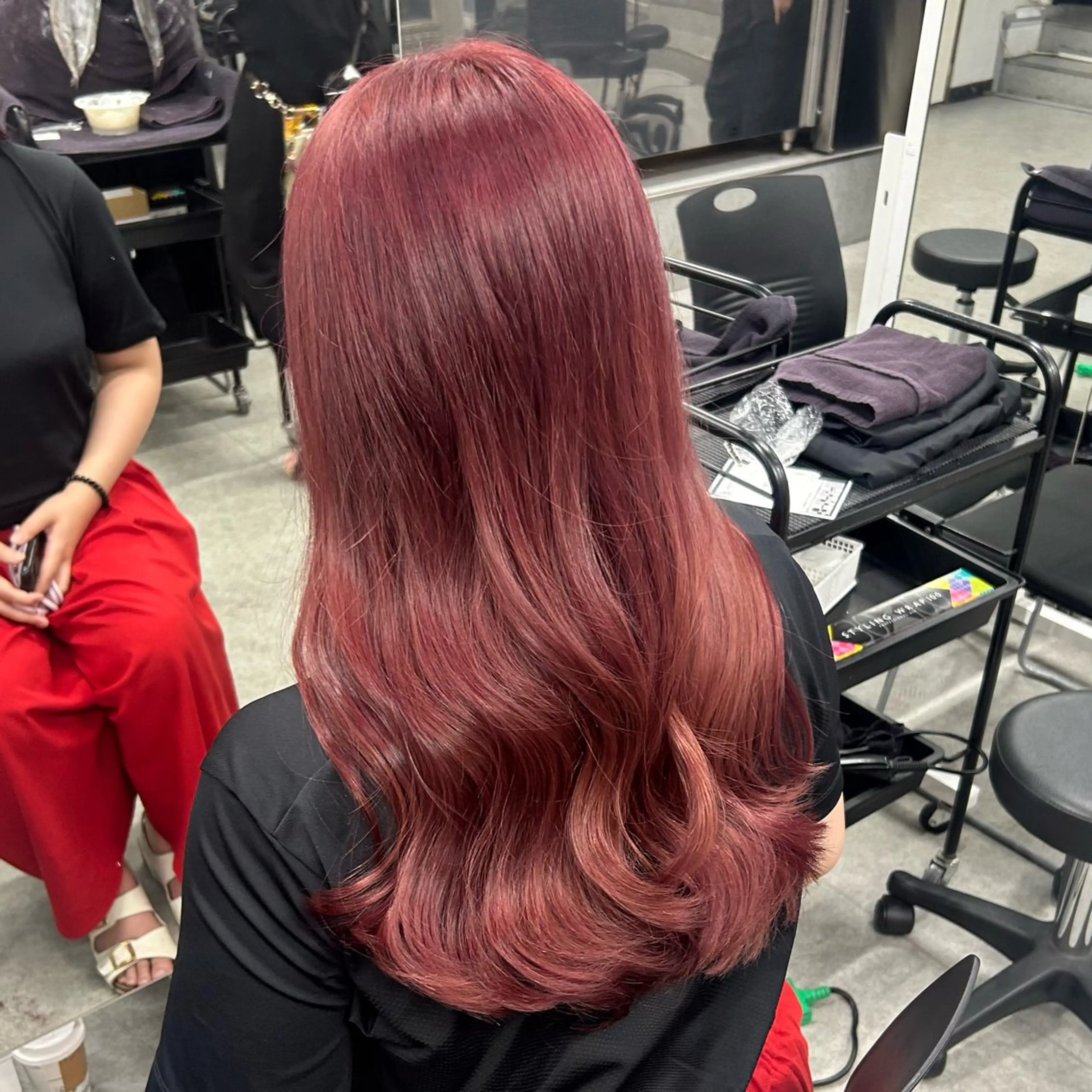 ロング カラー パーマ ヘアアレンジ メンズ キッズ ヘアカラー トリートメント 🩶盛れ✖️韓国ヘア 🩶Himari🎀のヘアスタイル