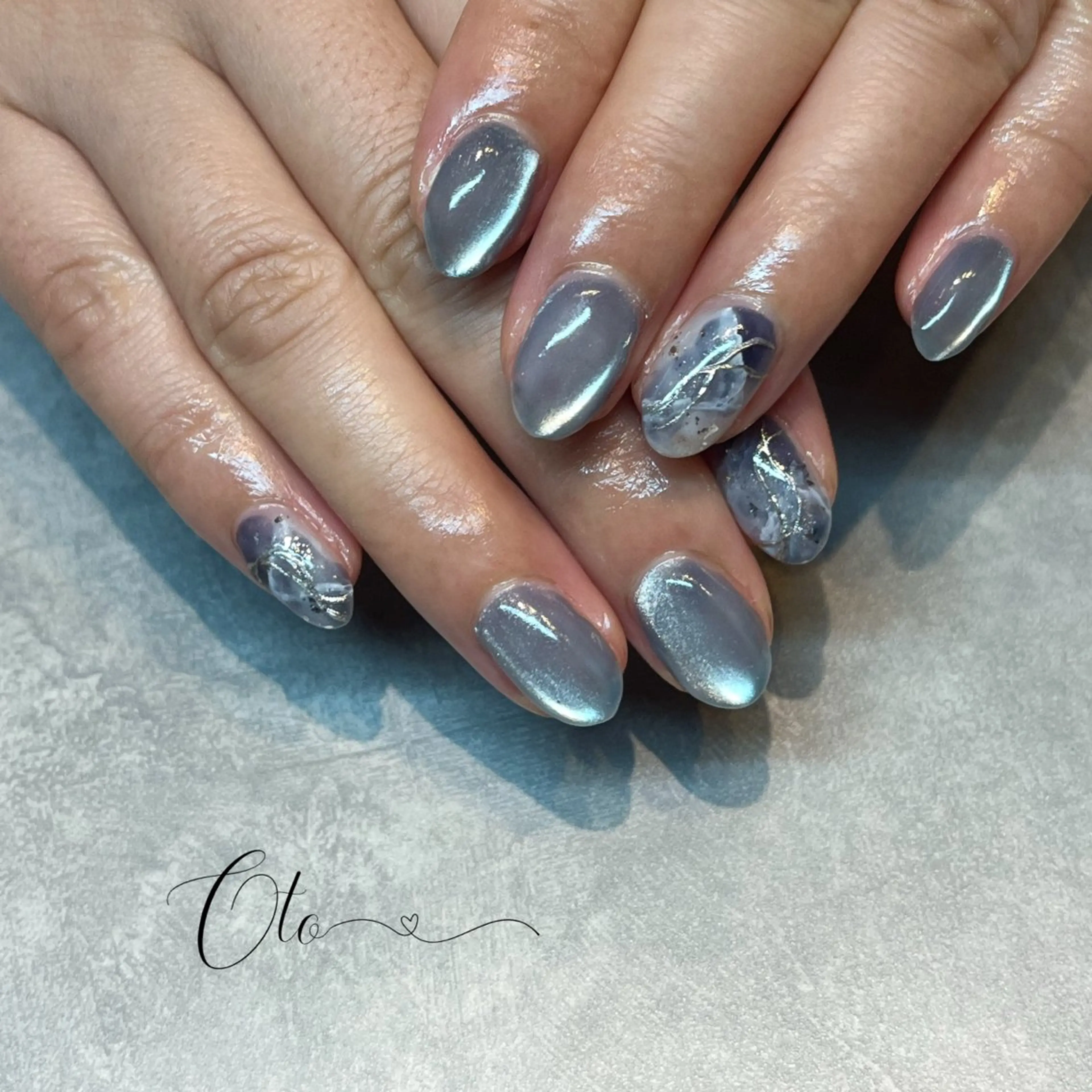 ネイル アートネイル マグネットネイル ハンドネイル Oto_ megのネイルデザイン