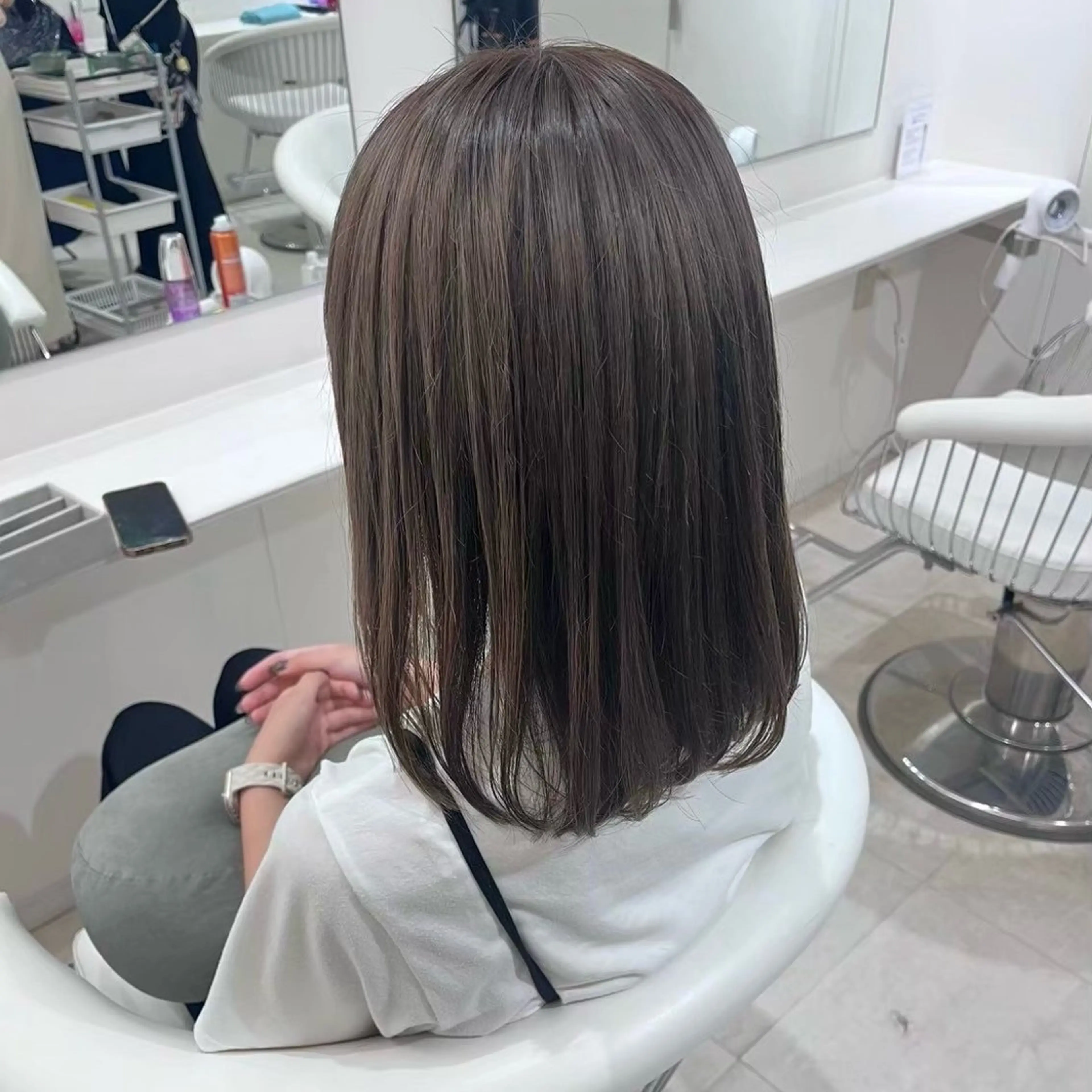 ミディアム カラー ヘアカラー Parve Mix 森 美遥🇰🇷🩶のヘアスタイル