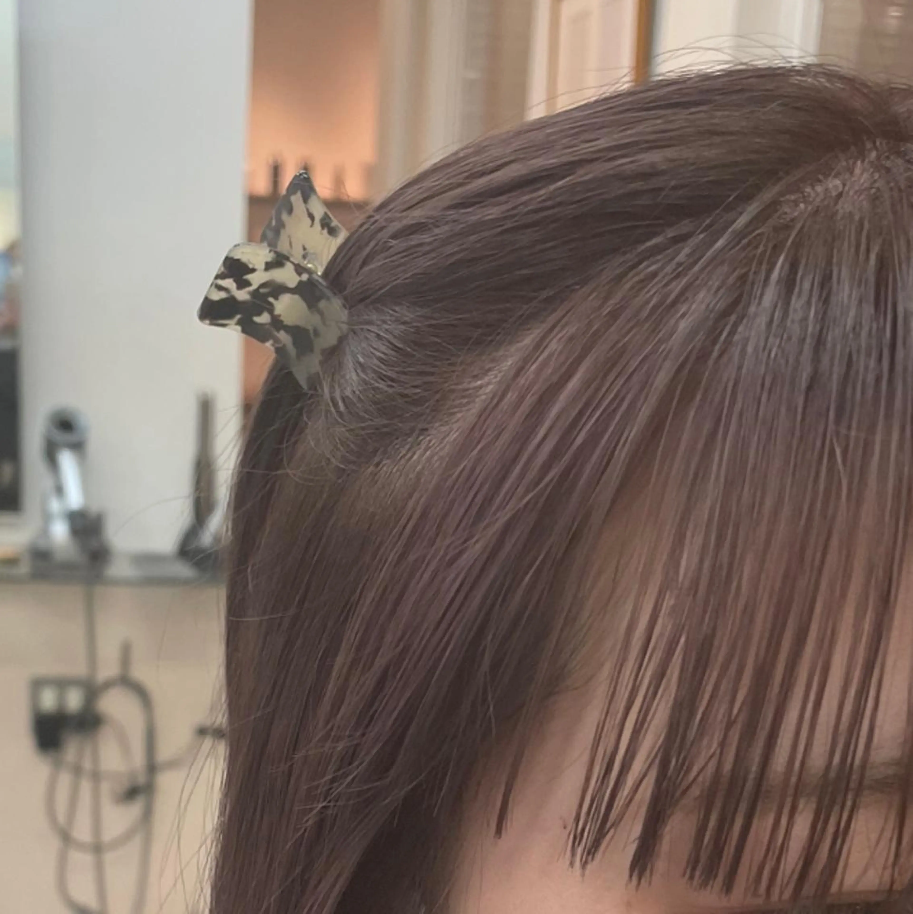ミディアム カラー ブラウンカラー パープルカラー パープルブラウン HITOMI 福岡パーマのヘアスタイル