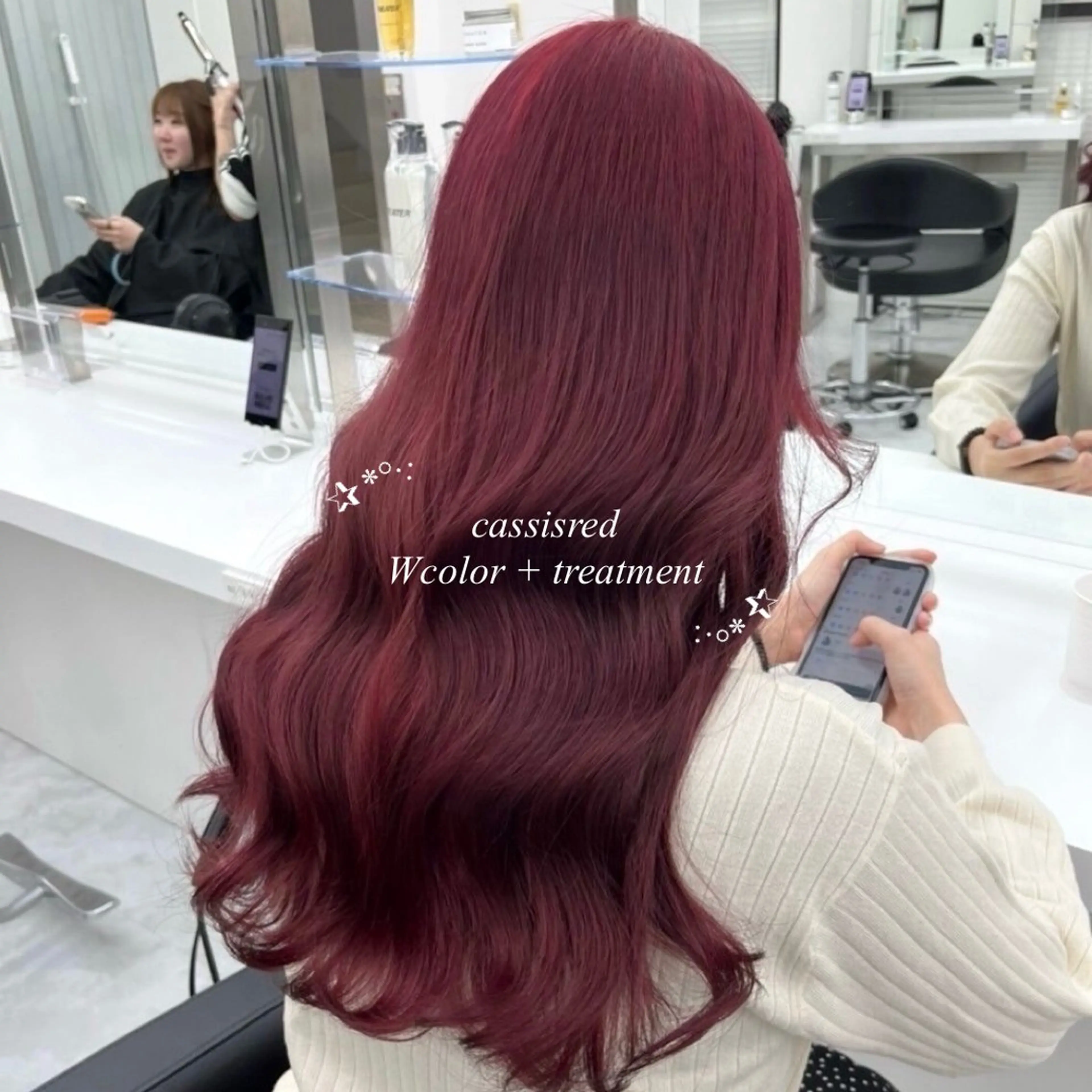 ロング カラー 🤍韓国ワンホンヘ ア SHIONE🤍のヘアスタイル