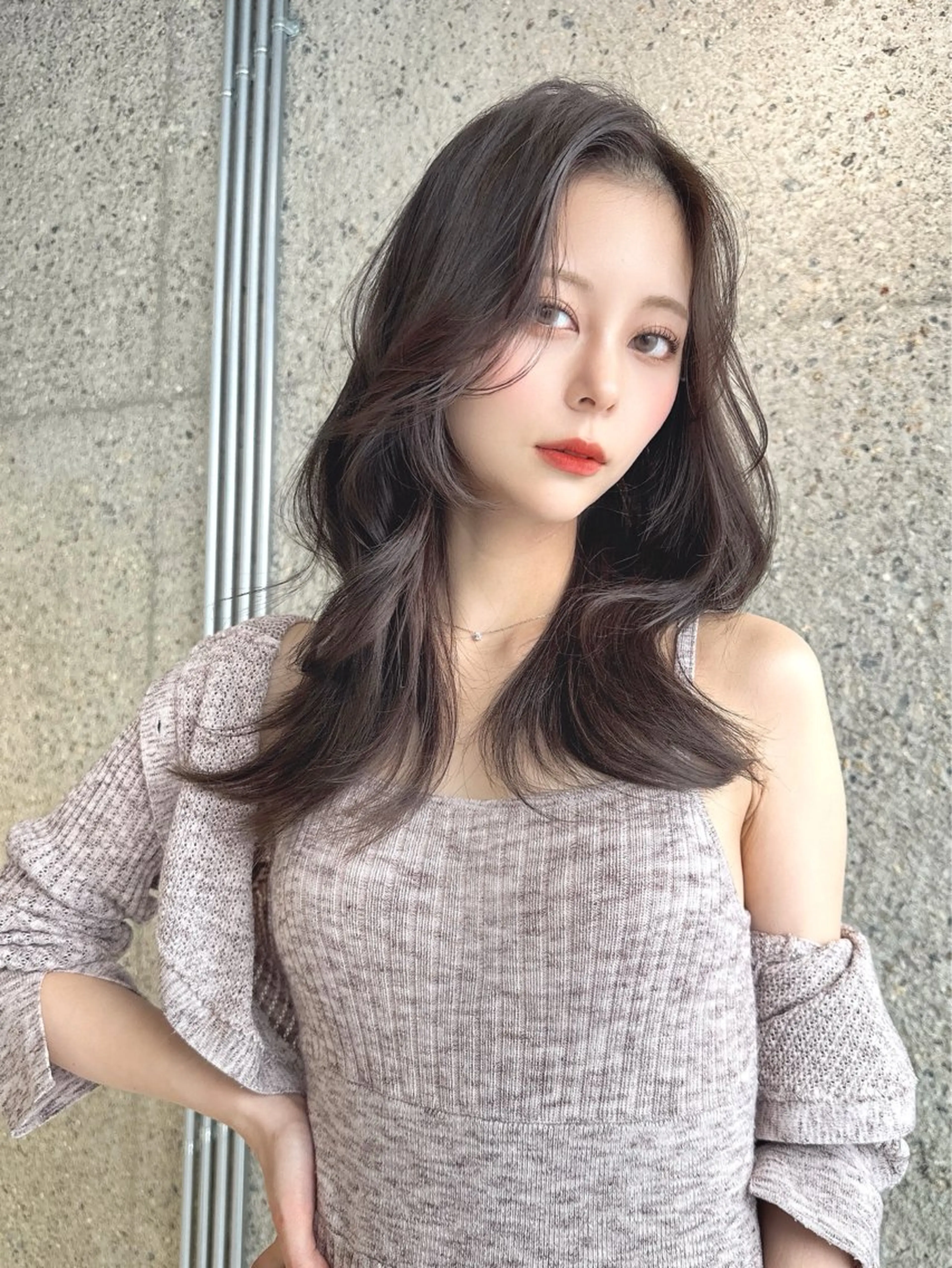 セミロング カラー くびれヘア 韓国風ヘア カット ヘアカラー トリートメント 韓国ヘア/レイヤー /大嶽佑馬のヘアスタイル