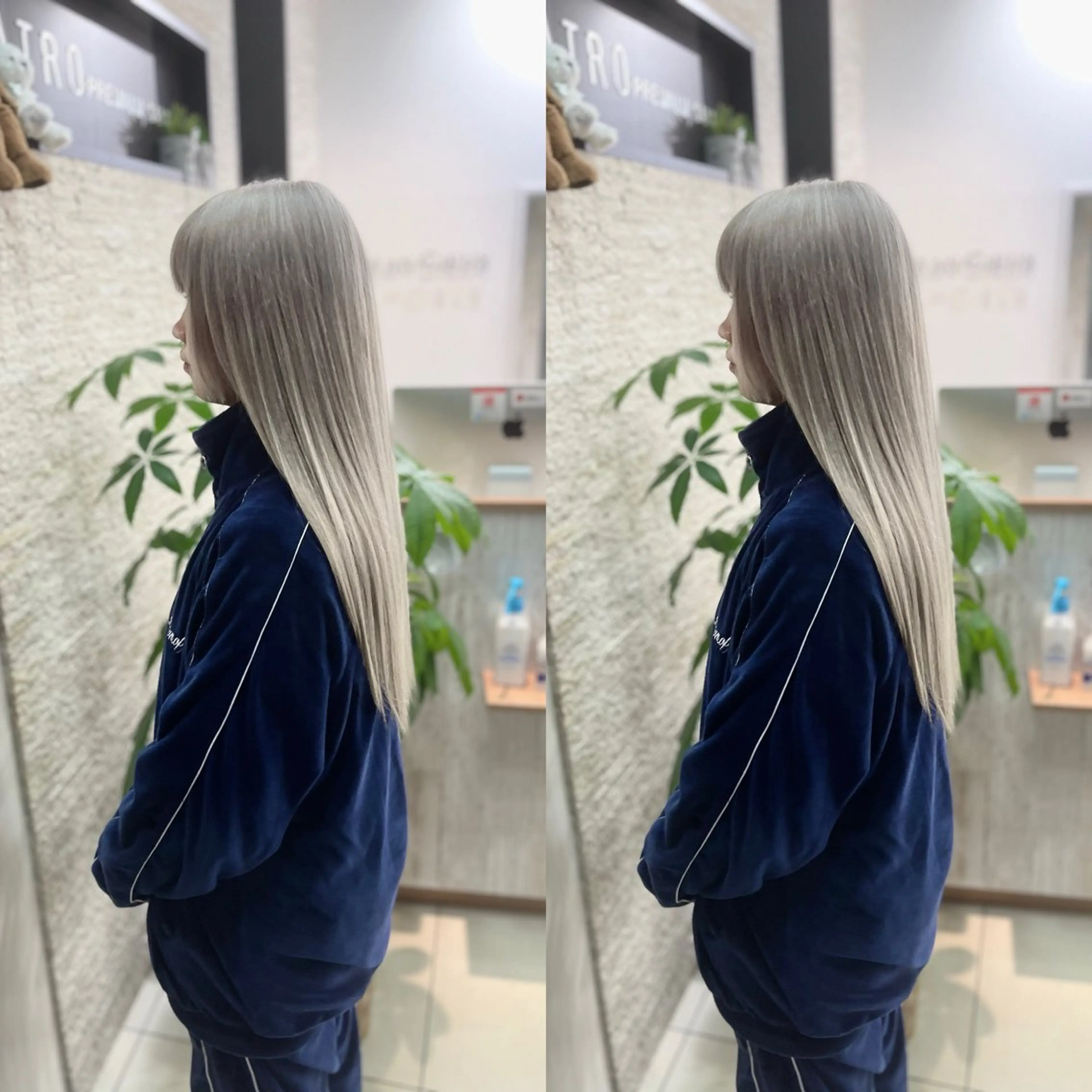 ロング カット ヘアカラー トリートメント Y Uのヘアスタイル