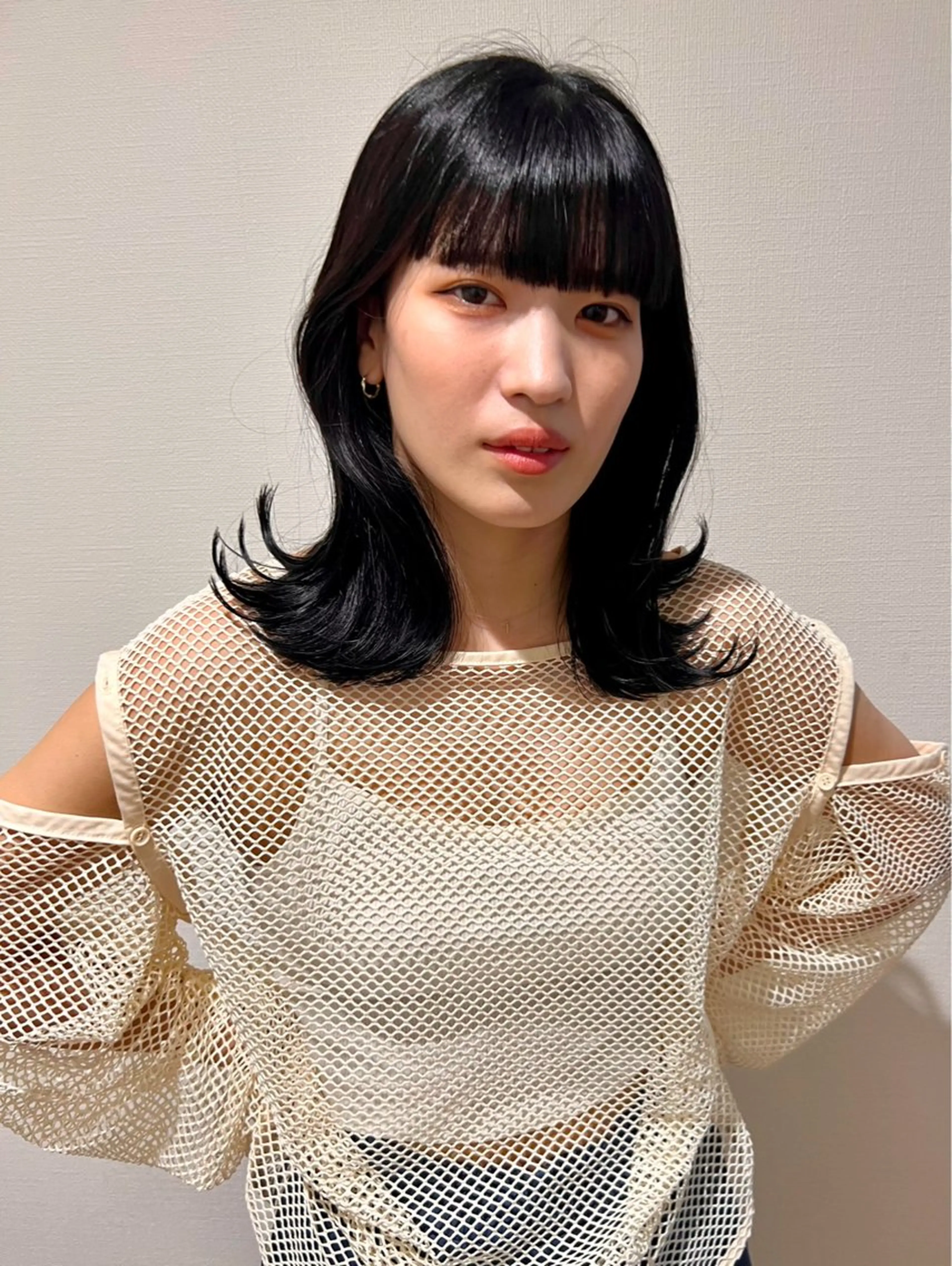 ミディアム 酸性ストレート 加納千華 /ボブ/ぱつっとボブのヘアスタイル