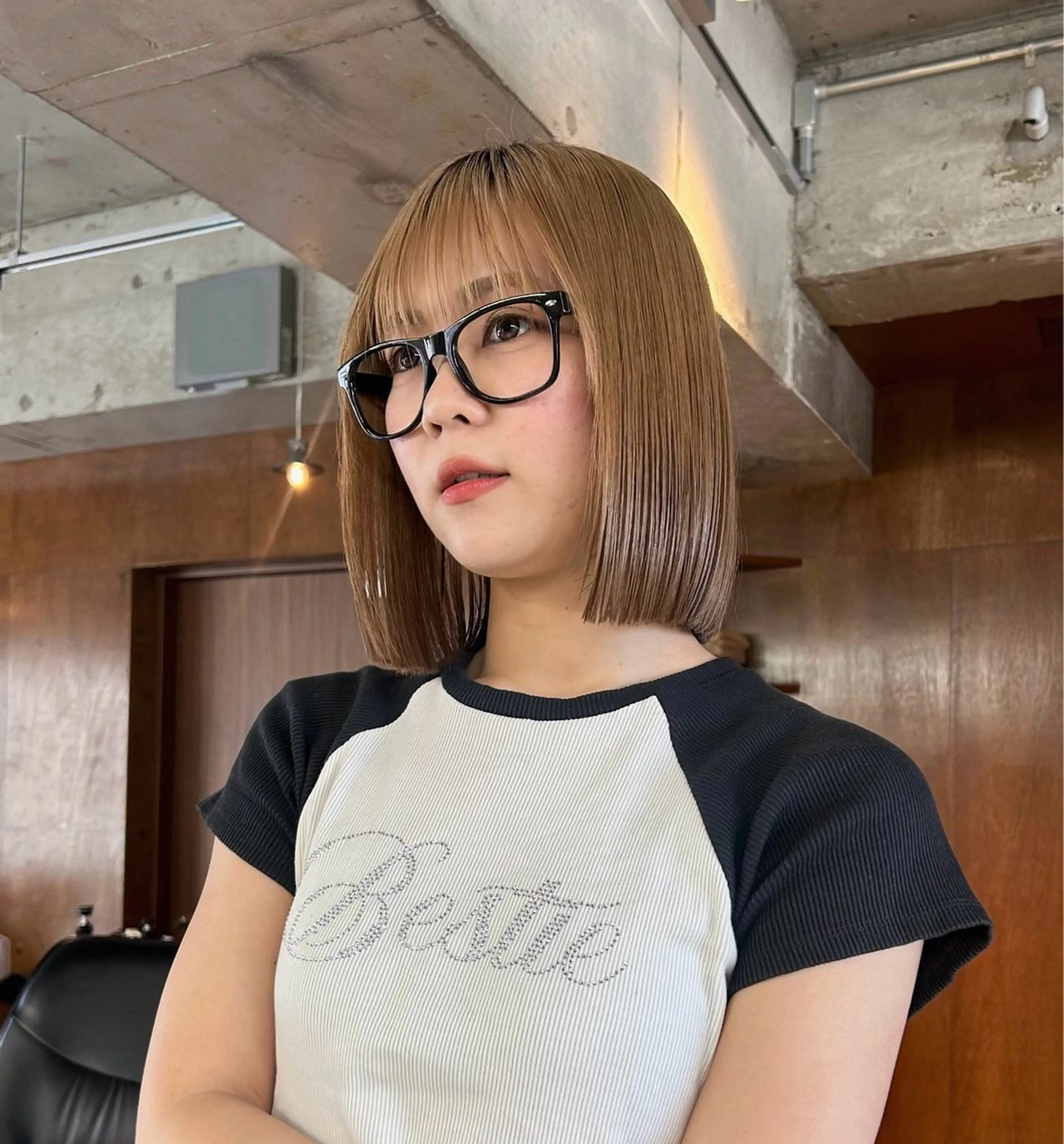 セミロング 柔らかいオリーブ🍃 カラーNatsumiのヘアスタイル