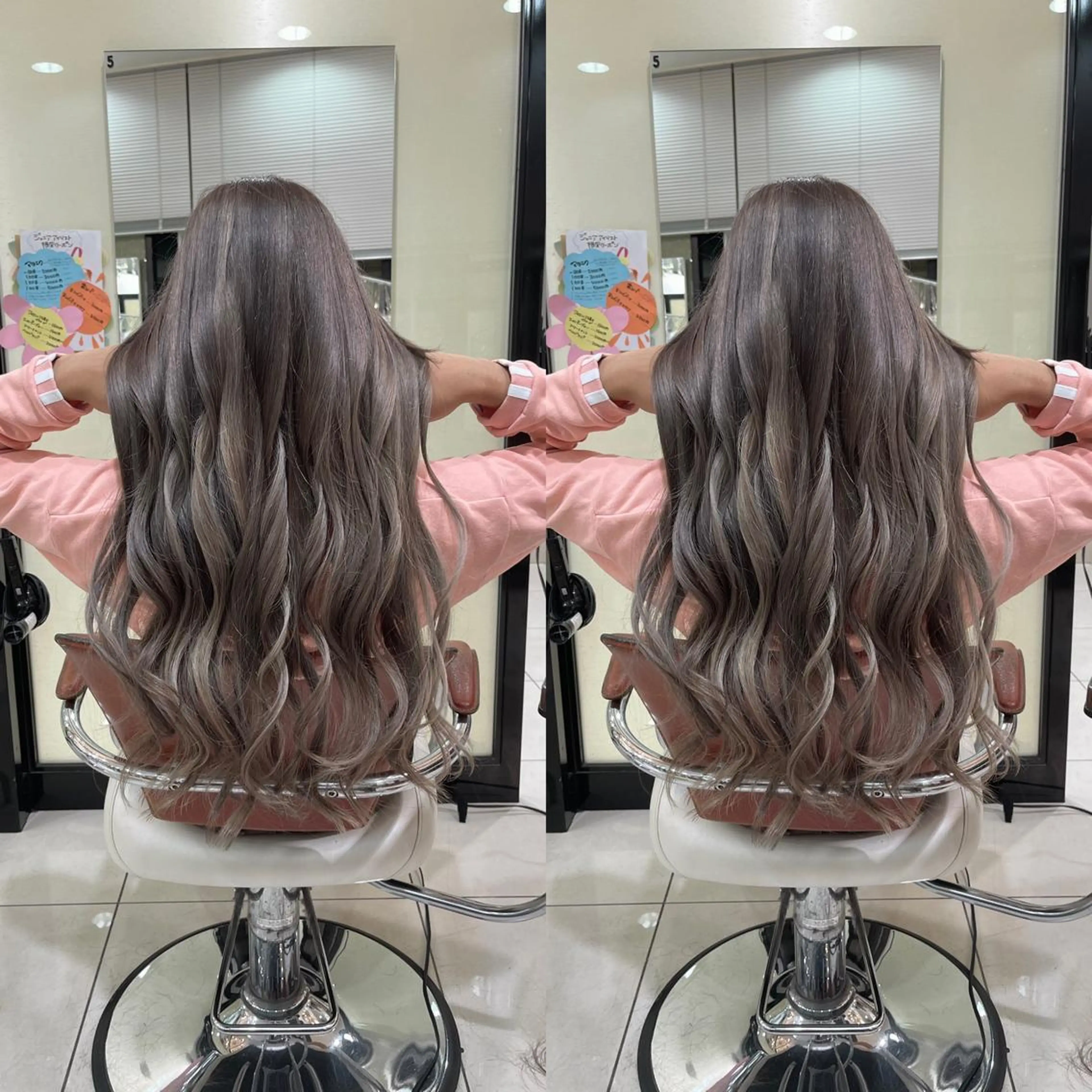 ロング カット ヘアカラー トリートメント Y Uのヘアスタイル