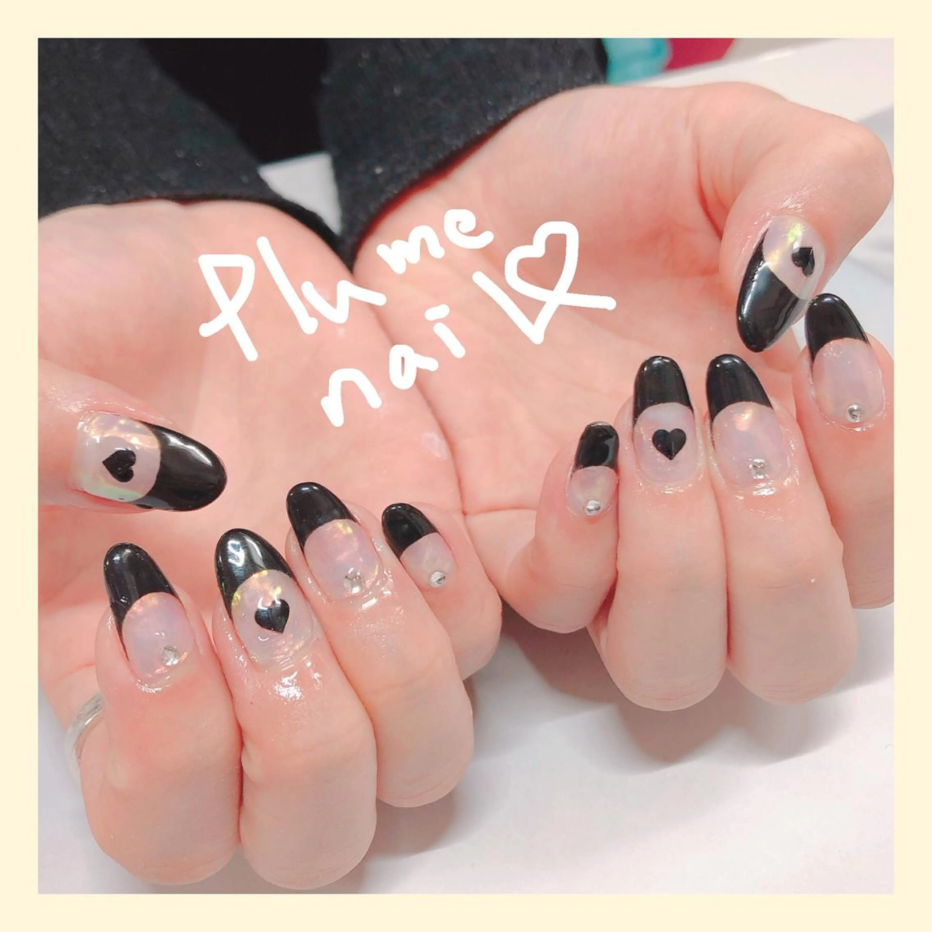 ネイル フレンチネイル キラキラネイル 韓国ネイル ロングネイル ミラーネイル plume nail ☆韓国ネイルのネイルデザイン