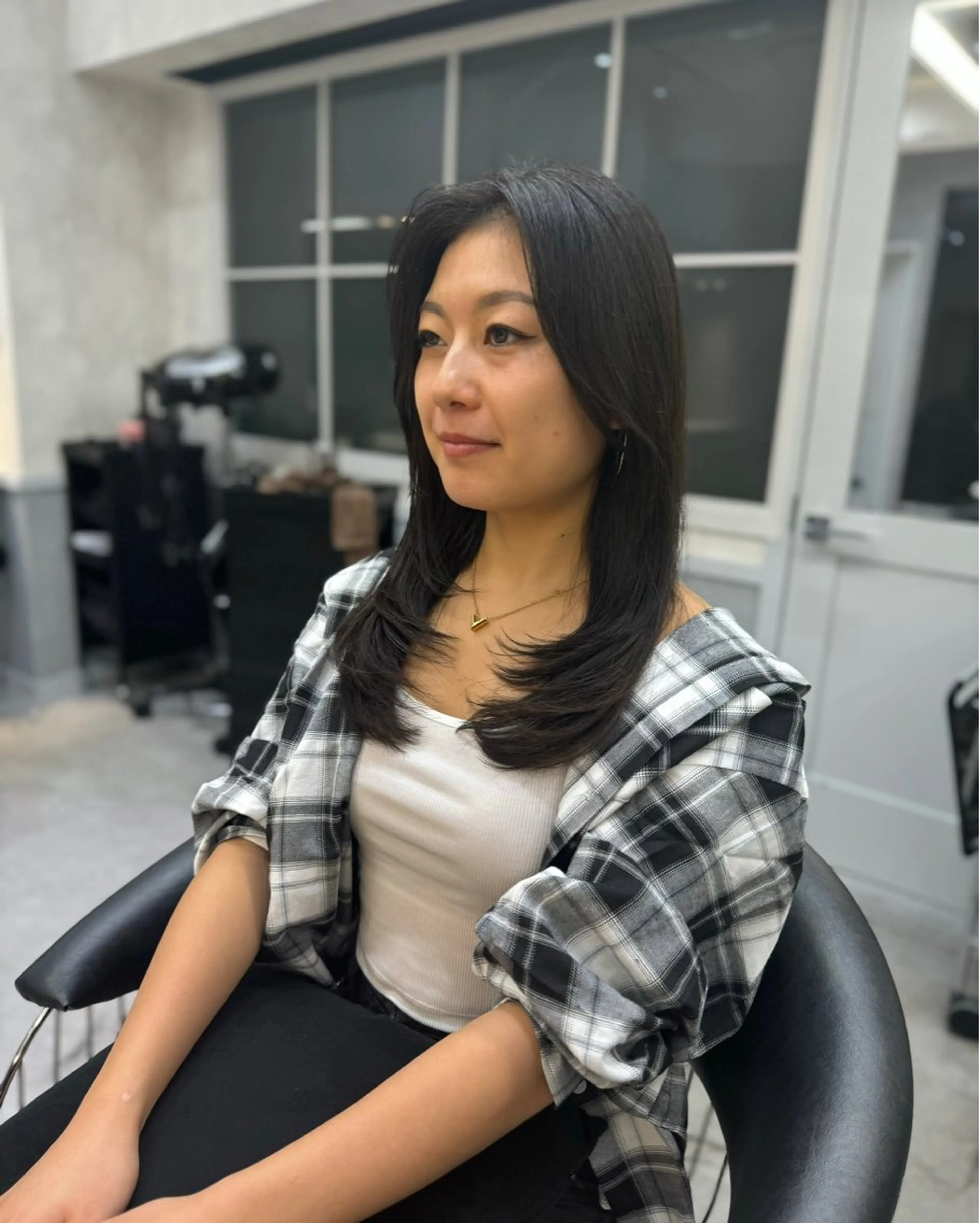 セミロング 池袋/韓国/レイヤー 髪質改善/村上けいとのヘアスタイル