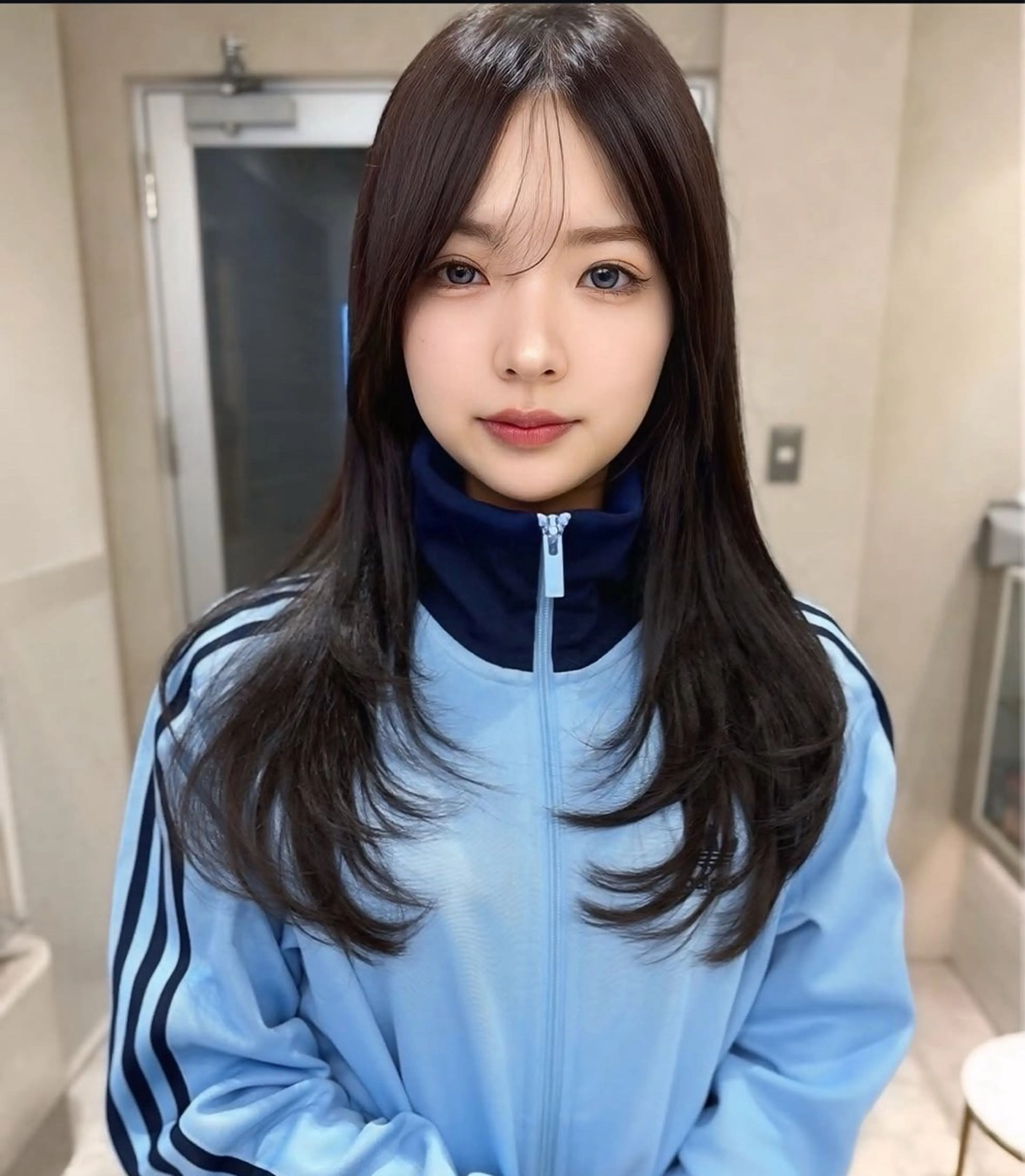 ロング 韓国風ヘア レイヤーカット Yuta✂︎ 韓国レイヤー🪽のヘアスタイル