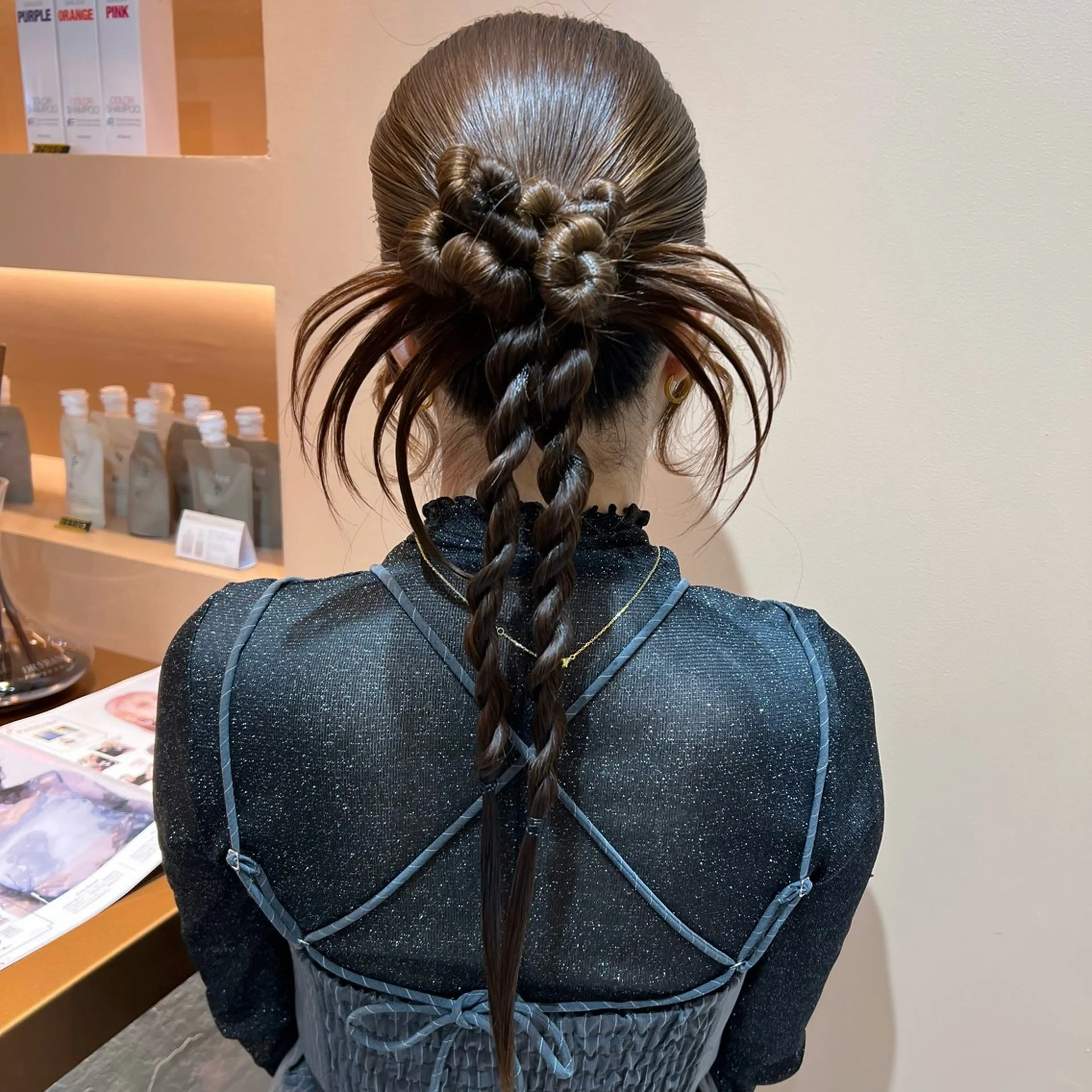 ロング ヘアアレンジ 韓国風ヘア ヘアセット ✨カチモリ✨レイヤー 韓国ヘア🇰🇷ゆいのヘアスタイル