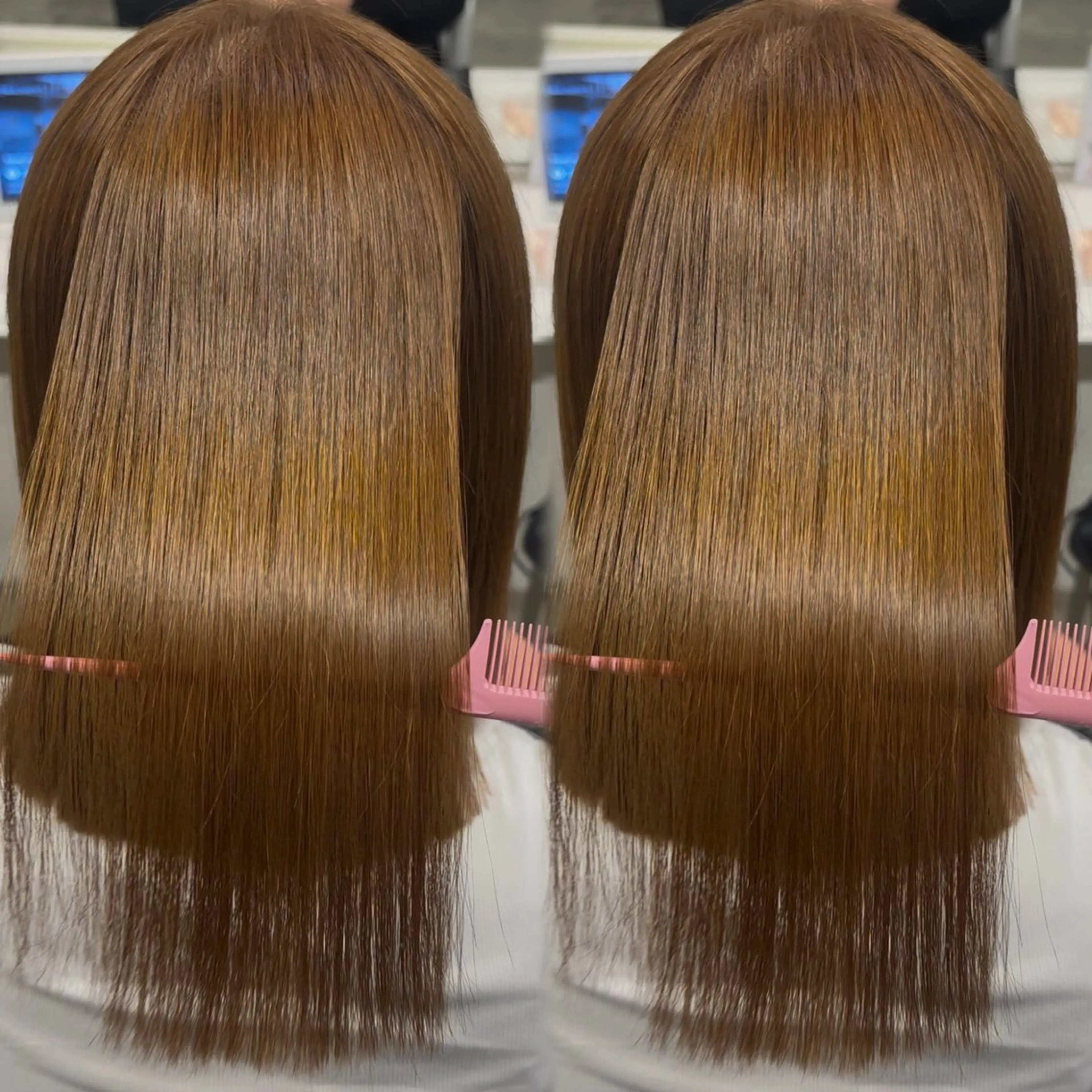 ミディアム 髪質改善ストレート /暖色カラー🎀🪞のヘアスタイル