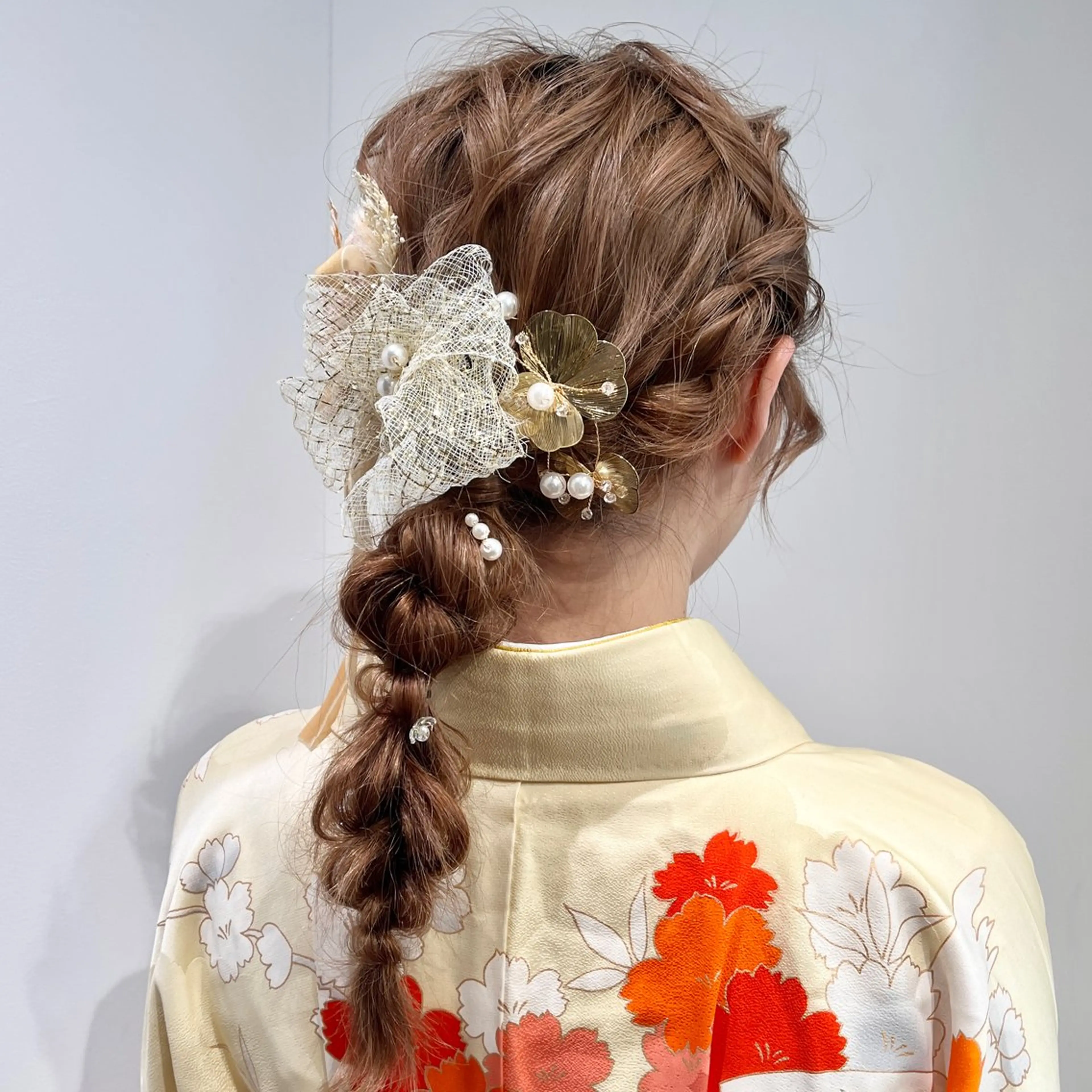 着付け 韓国レイヤー 暖色カラー/さくらのヘアスタイル