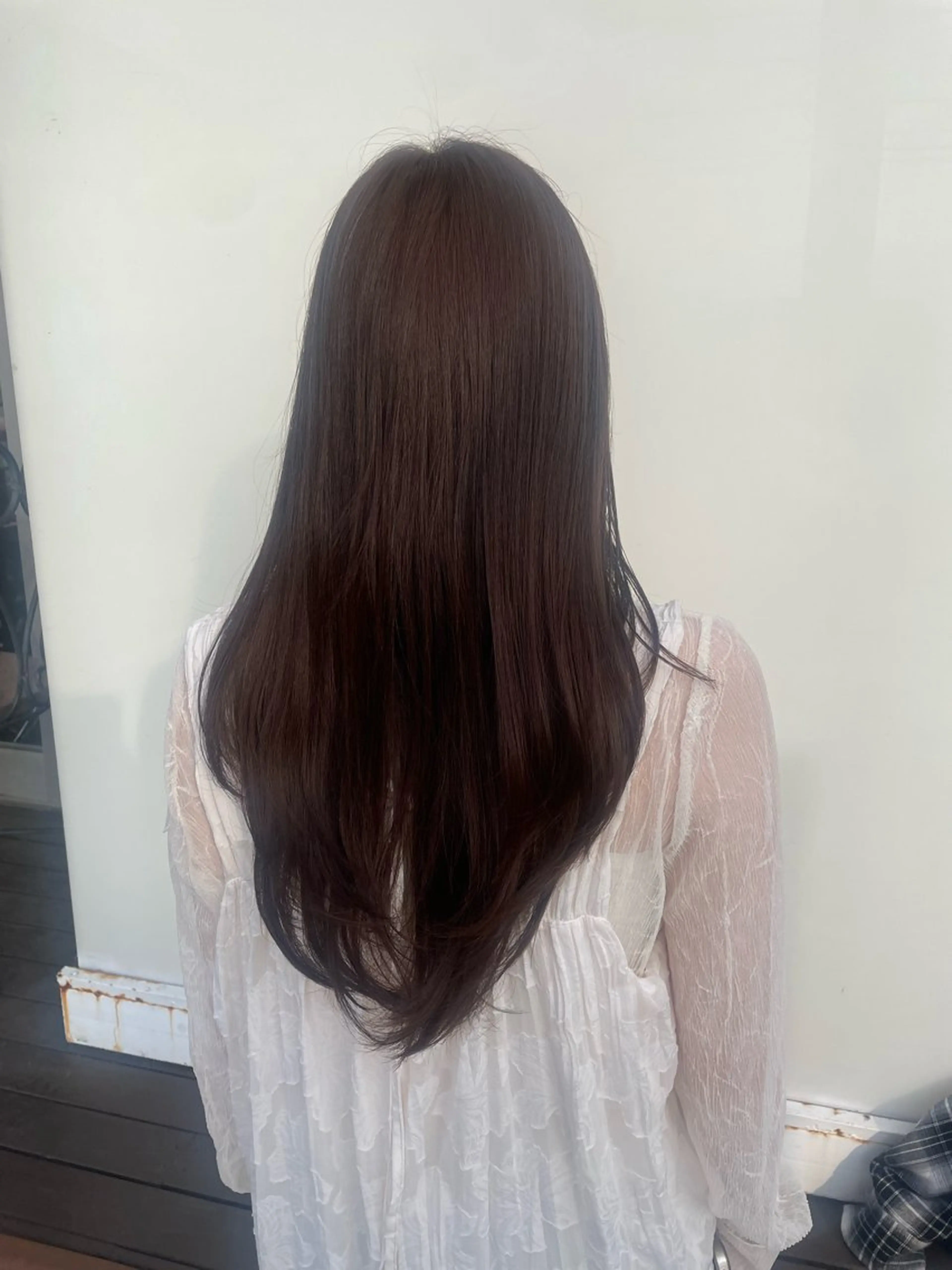 セミロング カラー カット ヘアカラー トリートメント 🤎韓国ヘア ベージュ まゆか🤎のヘアスタイル