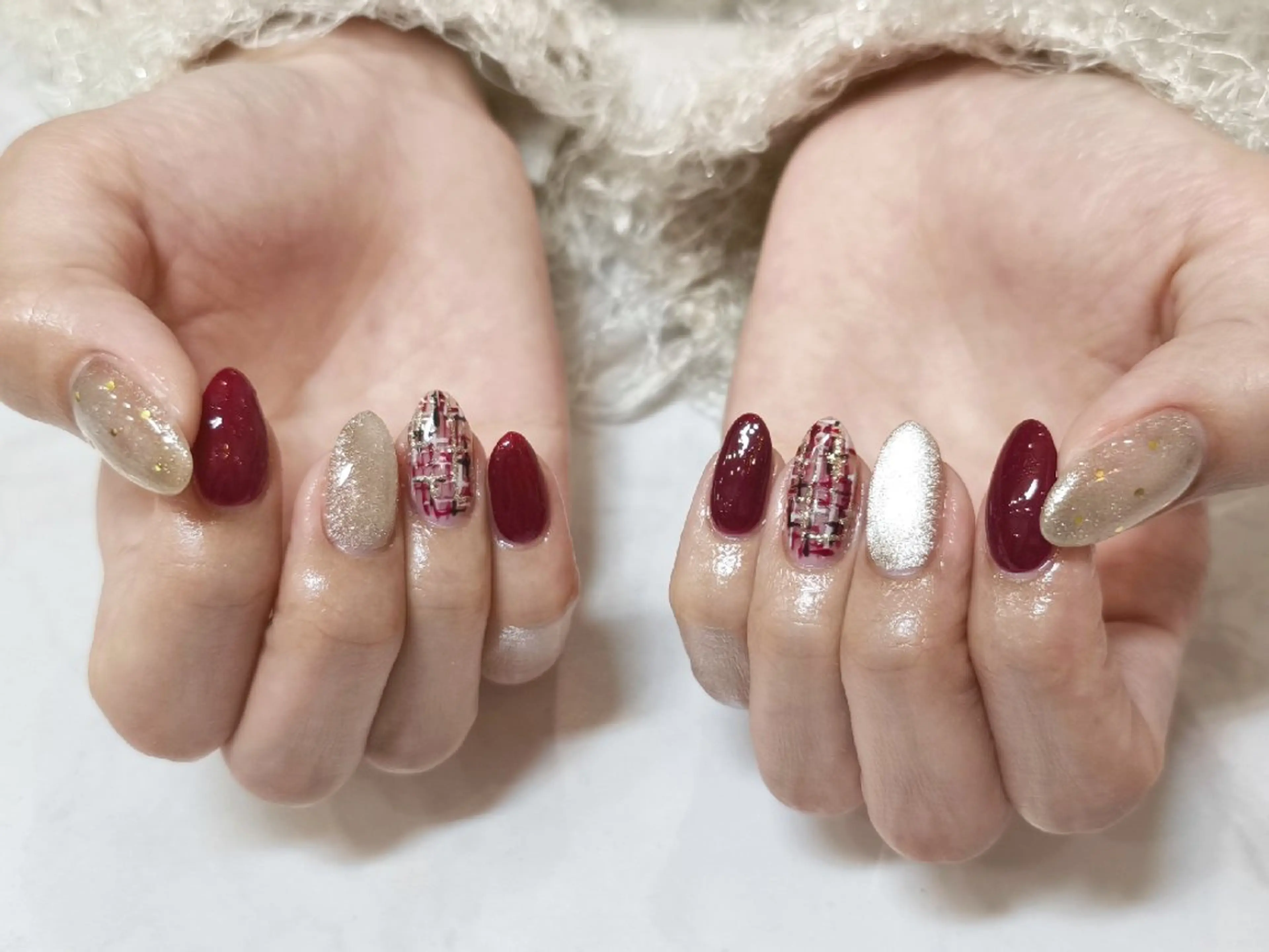 ネイル ドット ツイードネイル she nailstudio/Noir所属・salon Noirのネイルデザイン