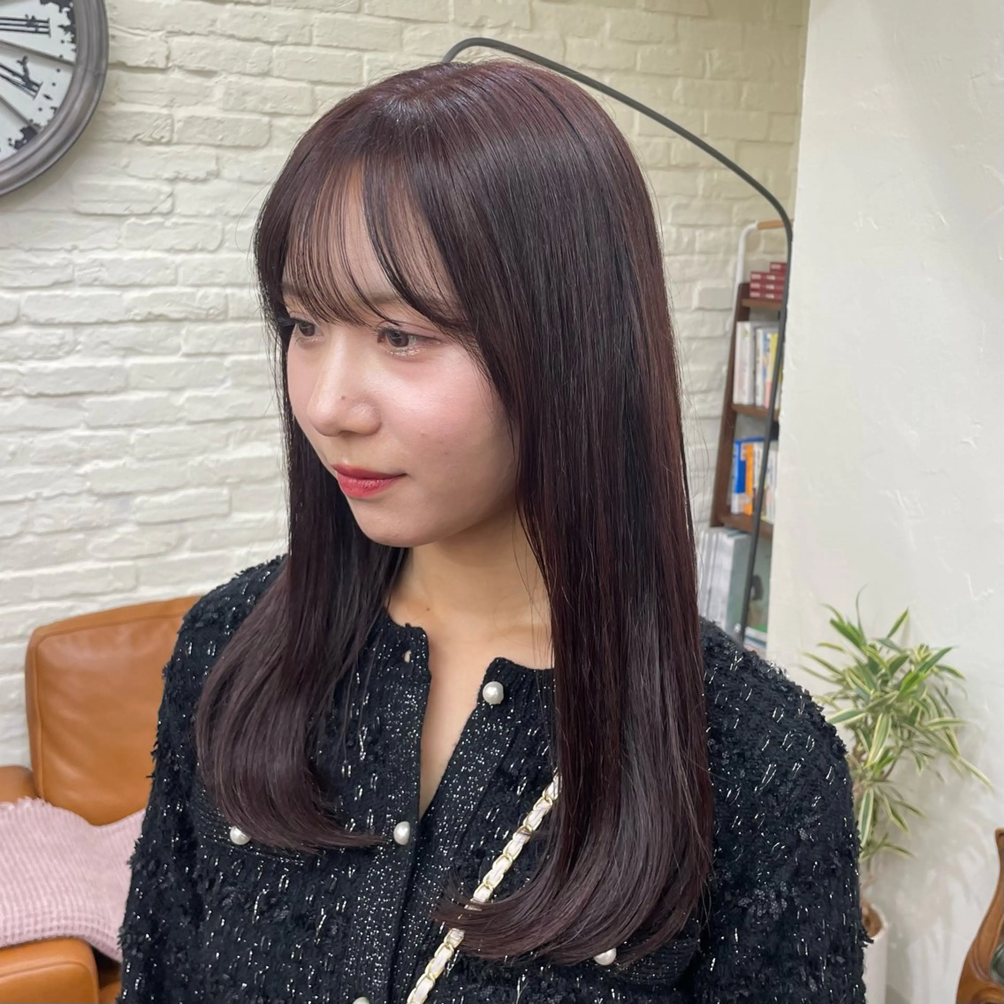 セミロング カラー 🎀ときの/髪質改善 透けッ暖色カラー🪞のヘアスタイル