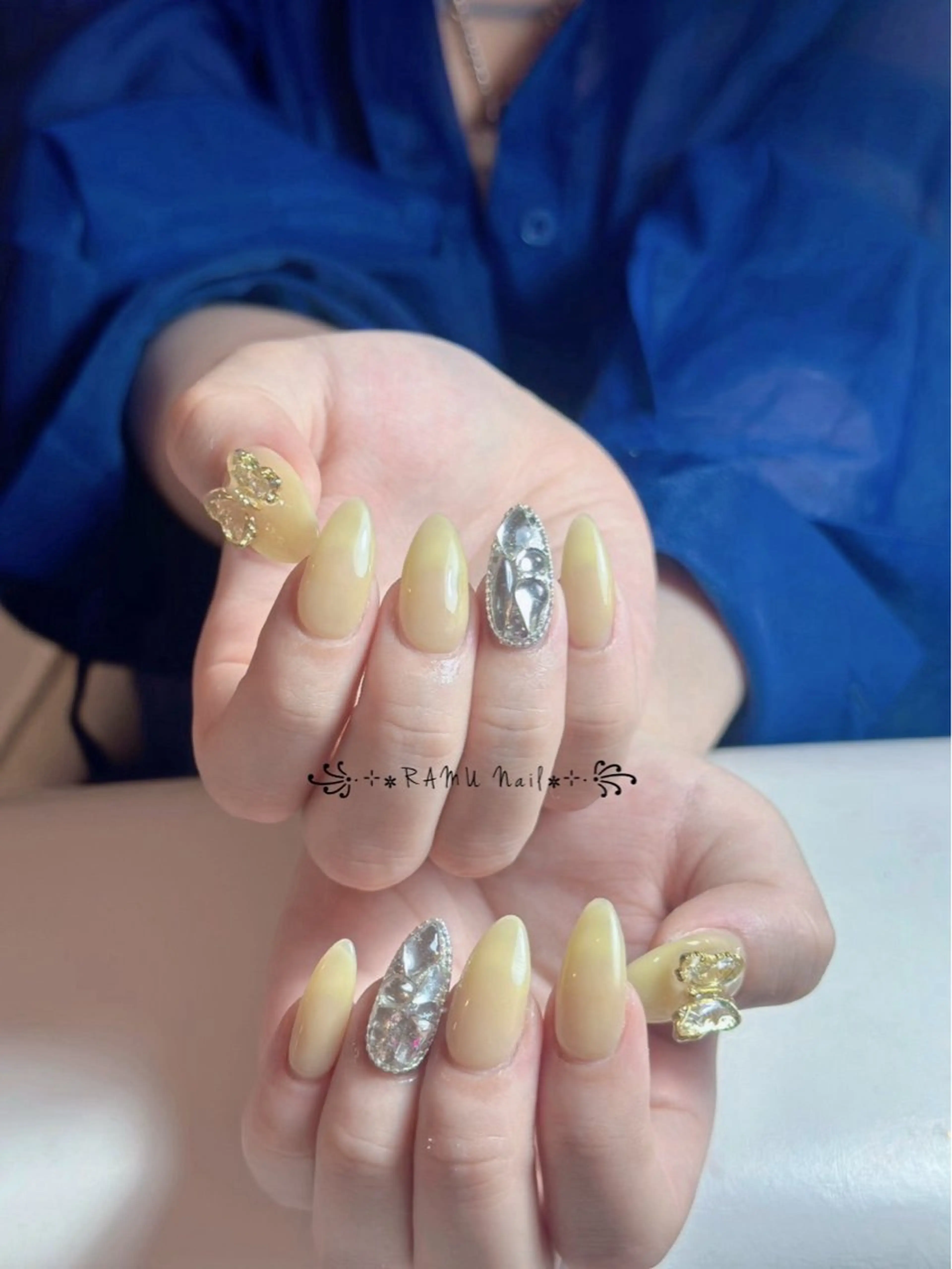 ネイル キラキラネイル マグネットネイル ミラーネイル ピンク 夏ネイル ハンドネイル RAMU Nail 恵比寿店のネイルデザイン