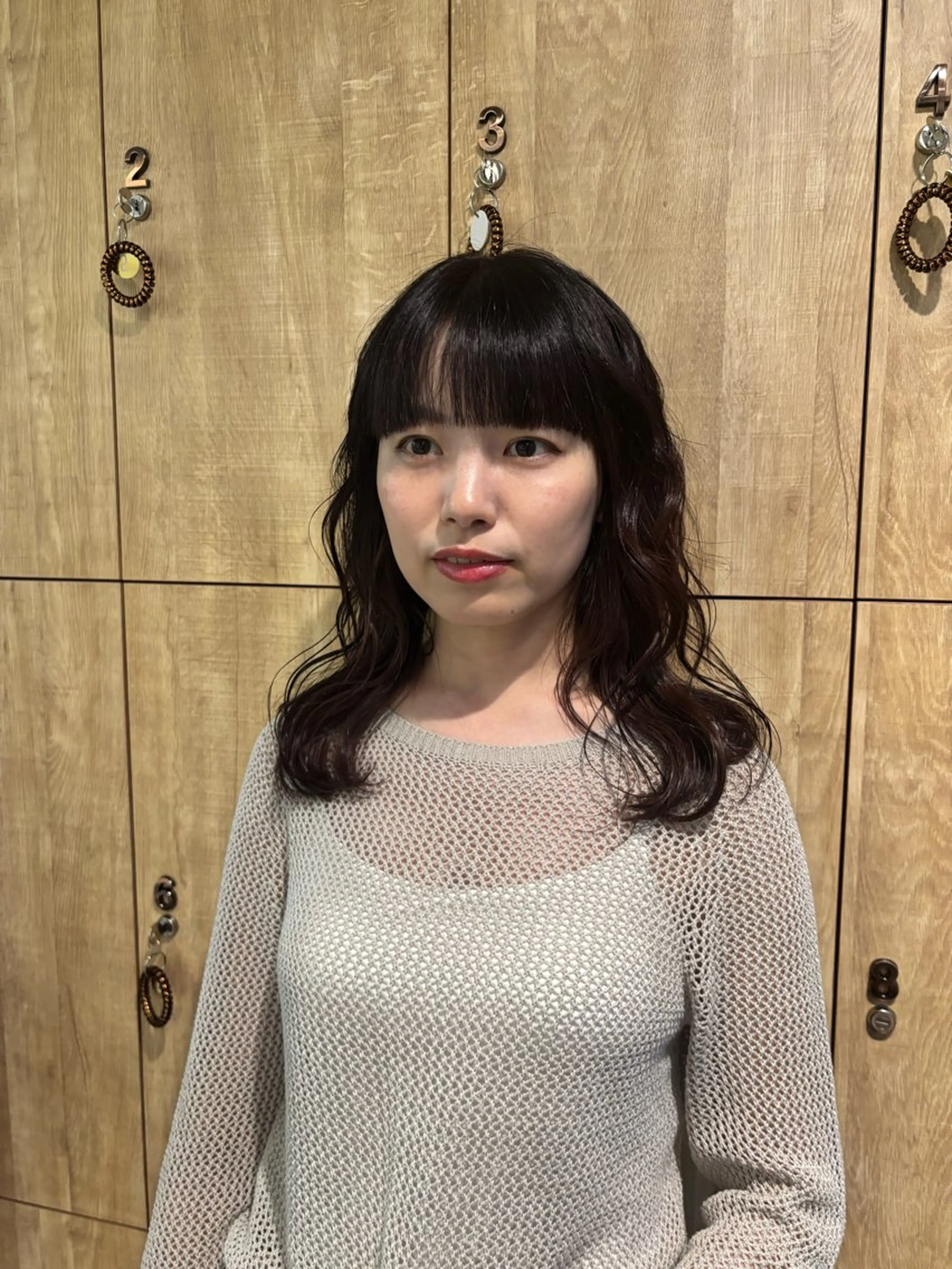 セミロング セミロングパーマ 盛田 望来のヘアスタイル