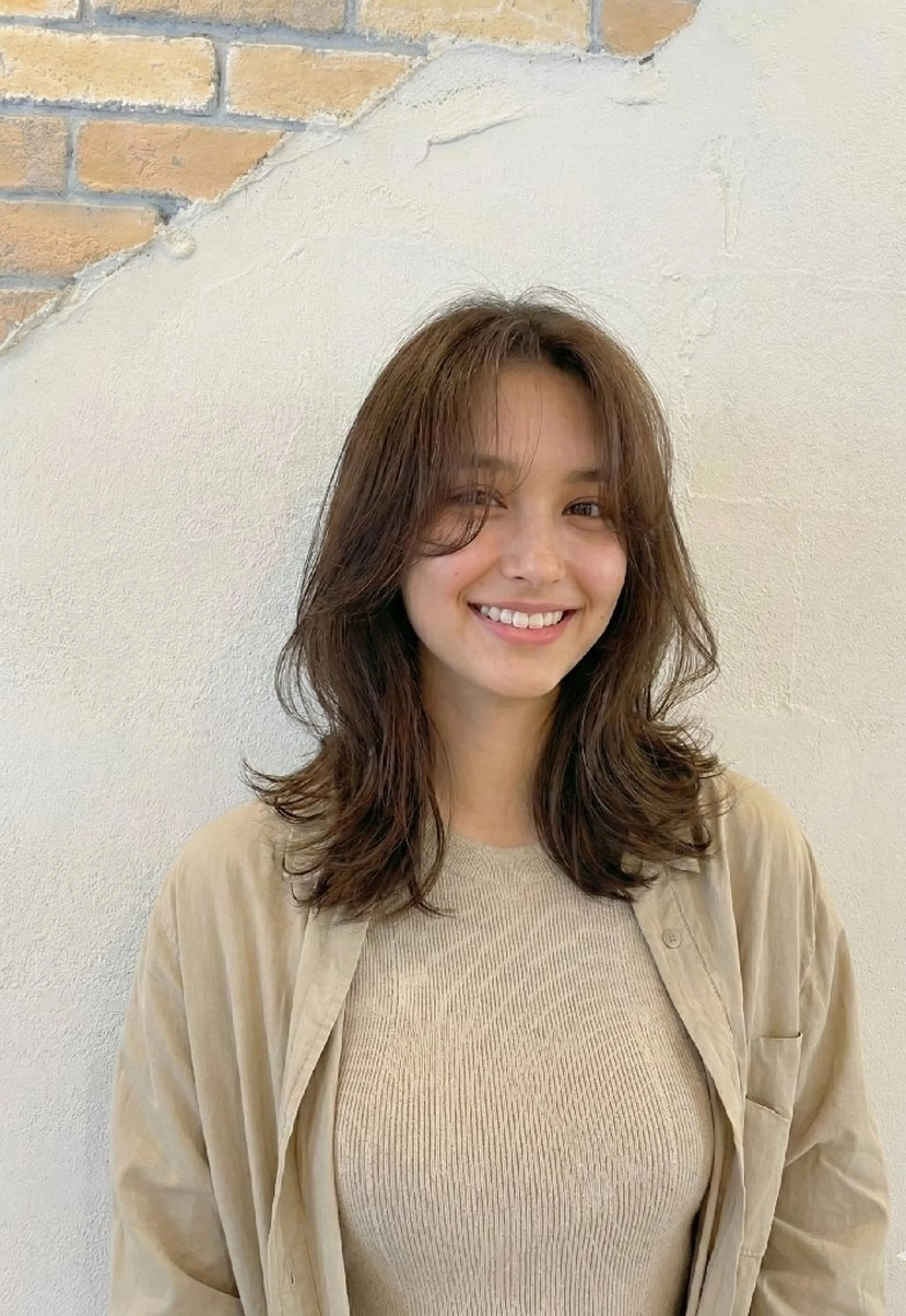 セミロング カット ヘアカラー トリートメント 松中 大輝のヘアスタイル