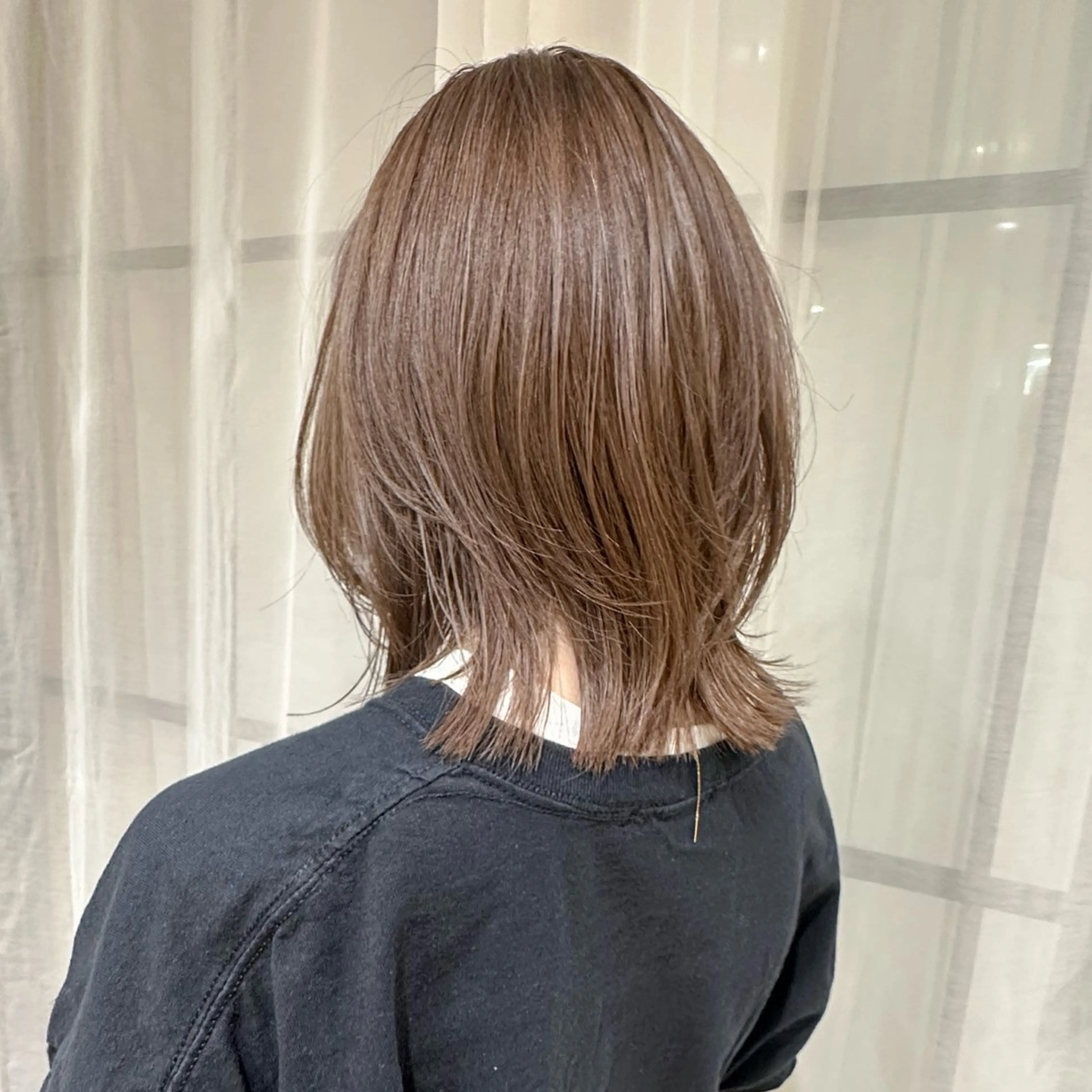 セミロング カット ヘアカラー トリートメント 平野恵/透明感カラー ブリーチ/ボブのヘアスタイル