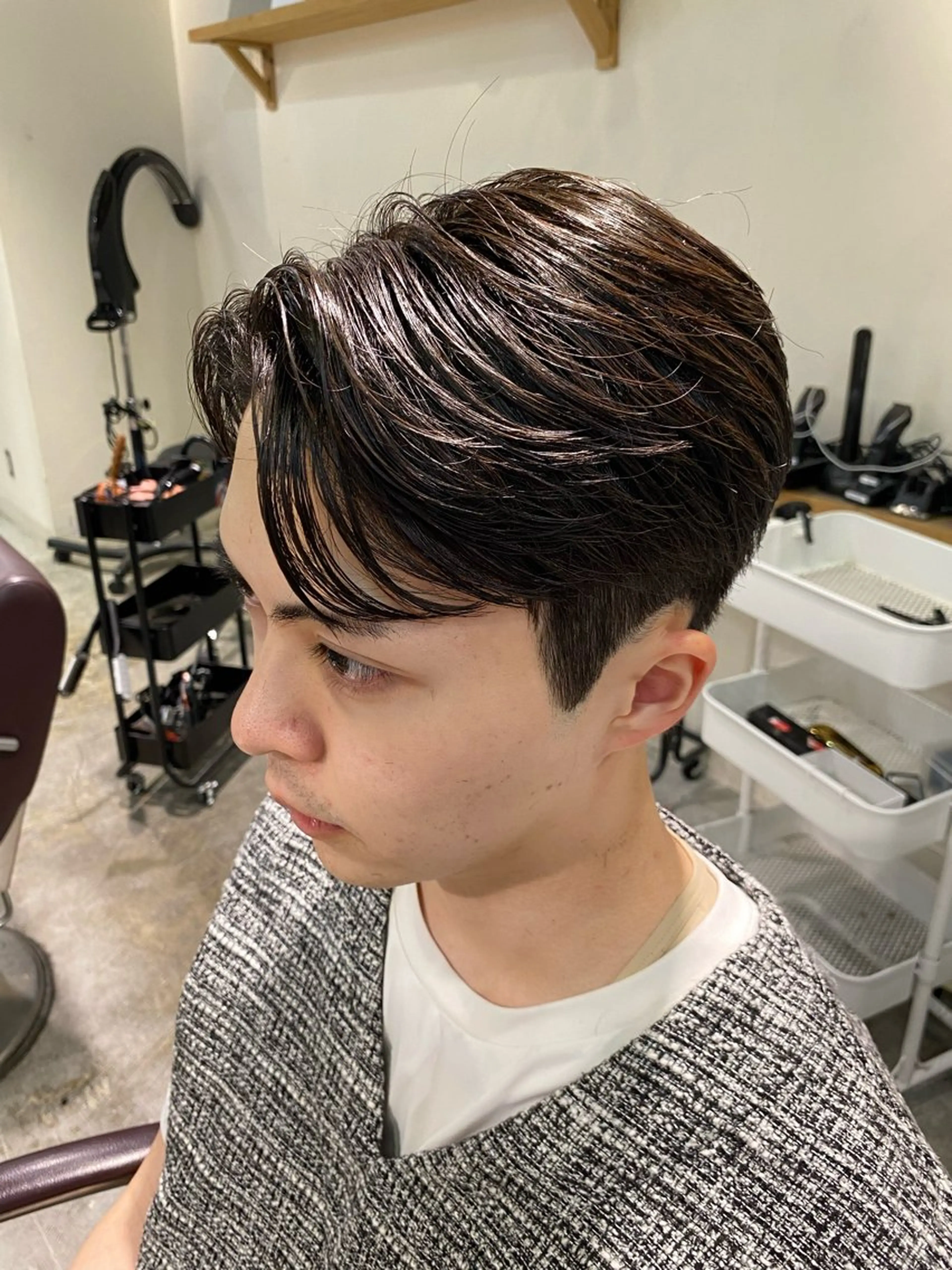 ショート パーマ メンズ カット パーマ パーマ特化/フェザー パーマシャドウ/真生のヘアスタイル