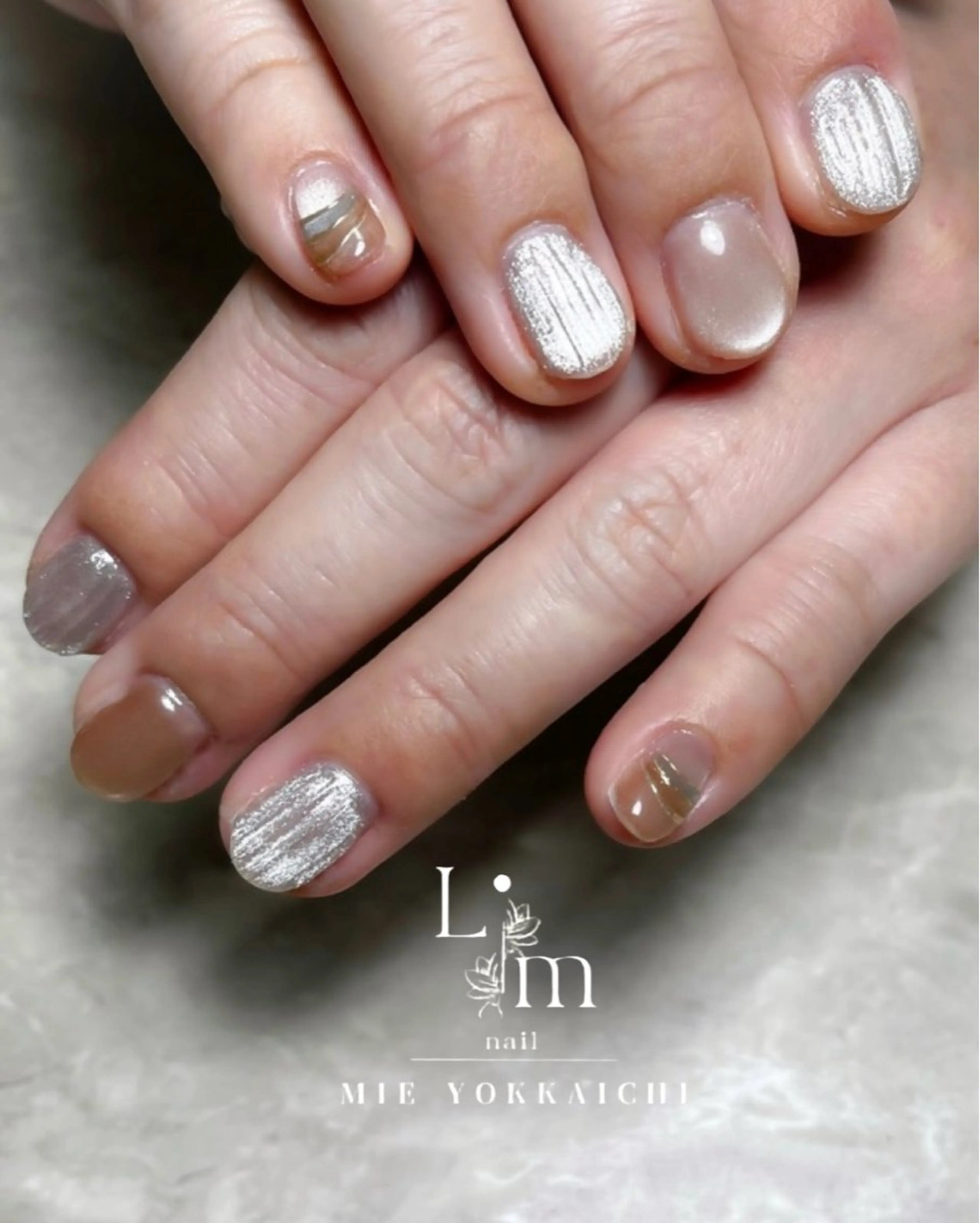 ネイル マグネットネイル ショートネイル Li.m nail リム ネイルのネイルデザイン