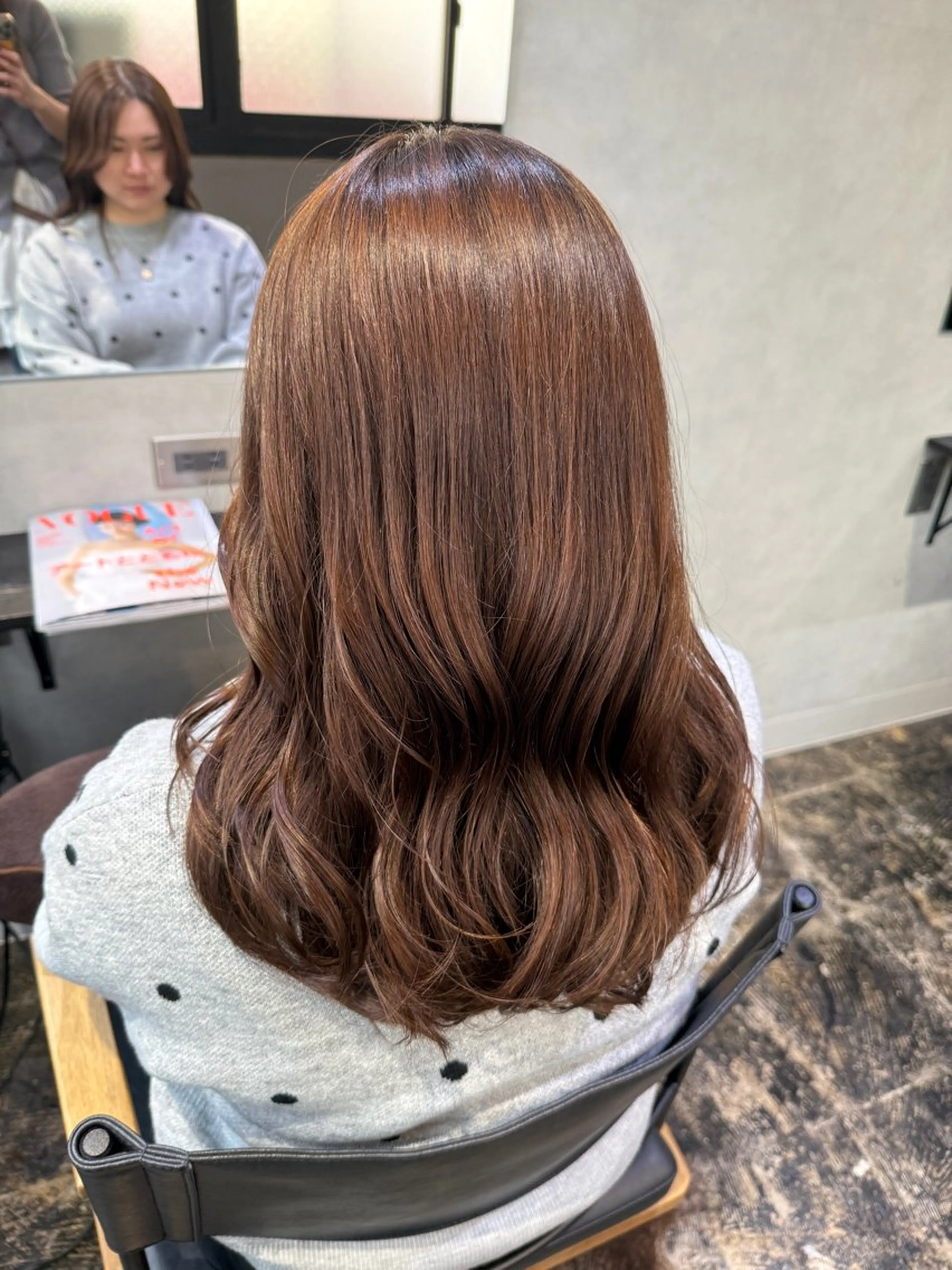 セミロング カラー ヘアカラー 透明感カラー/パーマ 🌀アオノのヘアスタイル