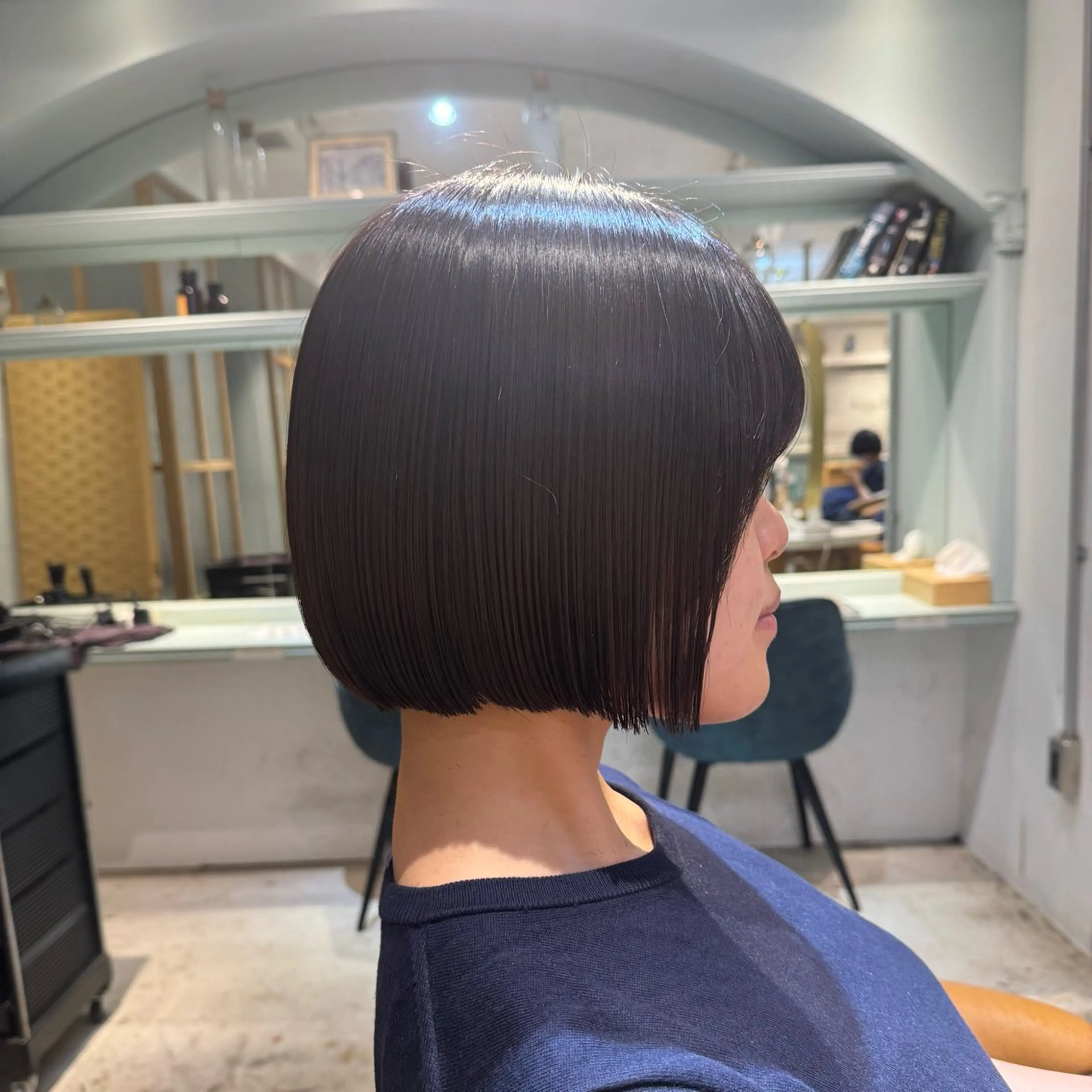 セミロング ボブ 髪質改善 カット ヘアカラー トリートメント ヘアセット 髪質改善/ボブ /韓国/erikoのヘアスタイル