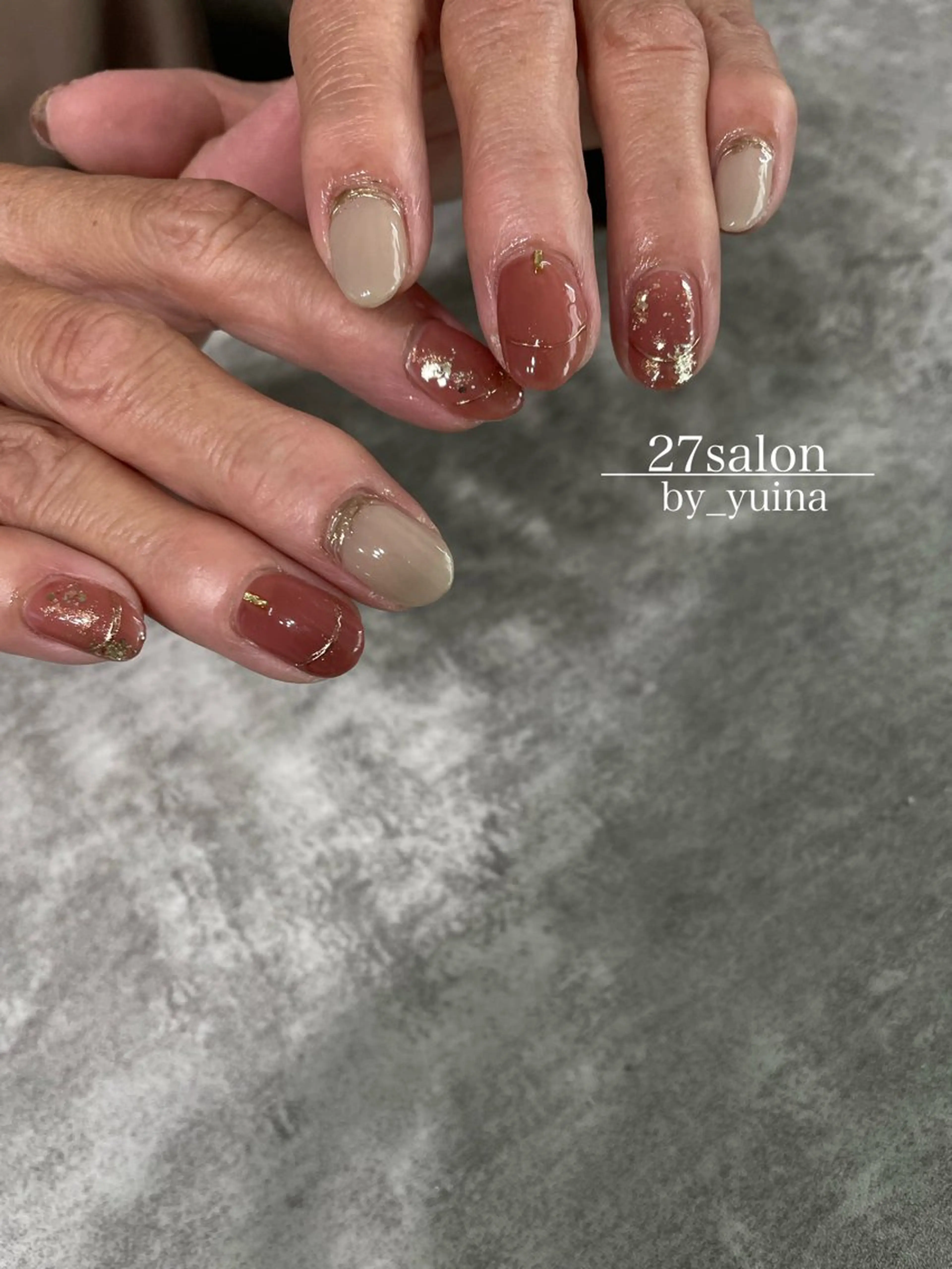 ネイル ニュアンスネイル ハンドネイル 27salon yuinaのネイルデザイン