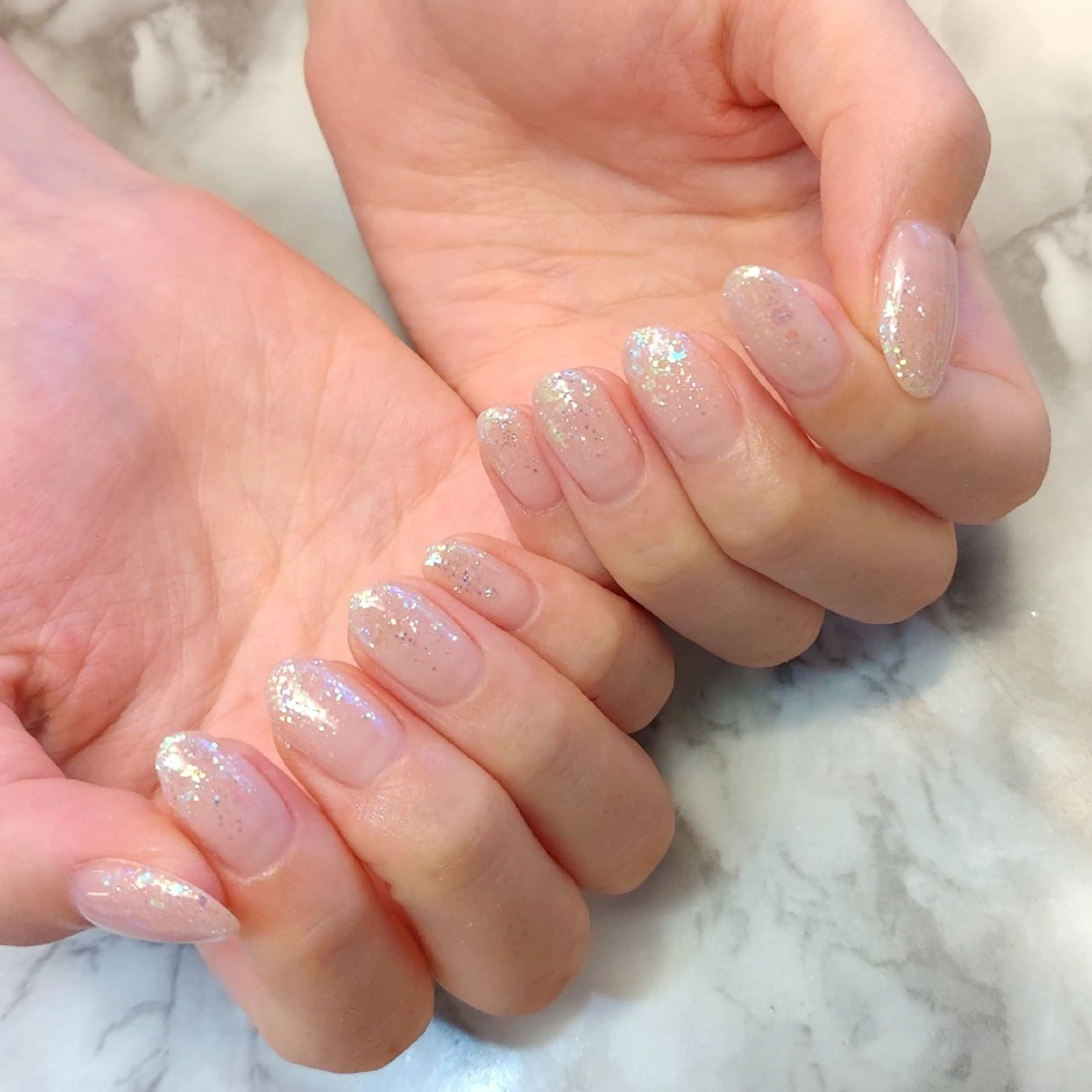 ネイル ラメ(グリッター) ラメグラデーション ジェヌインネイル 河内のネイルデザイン