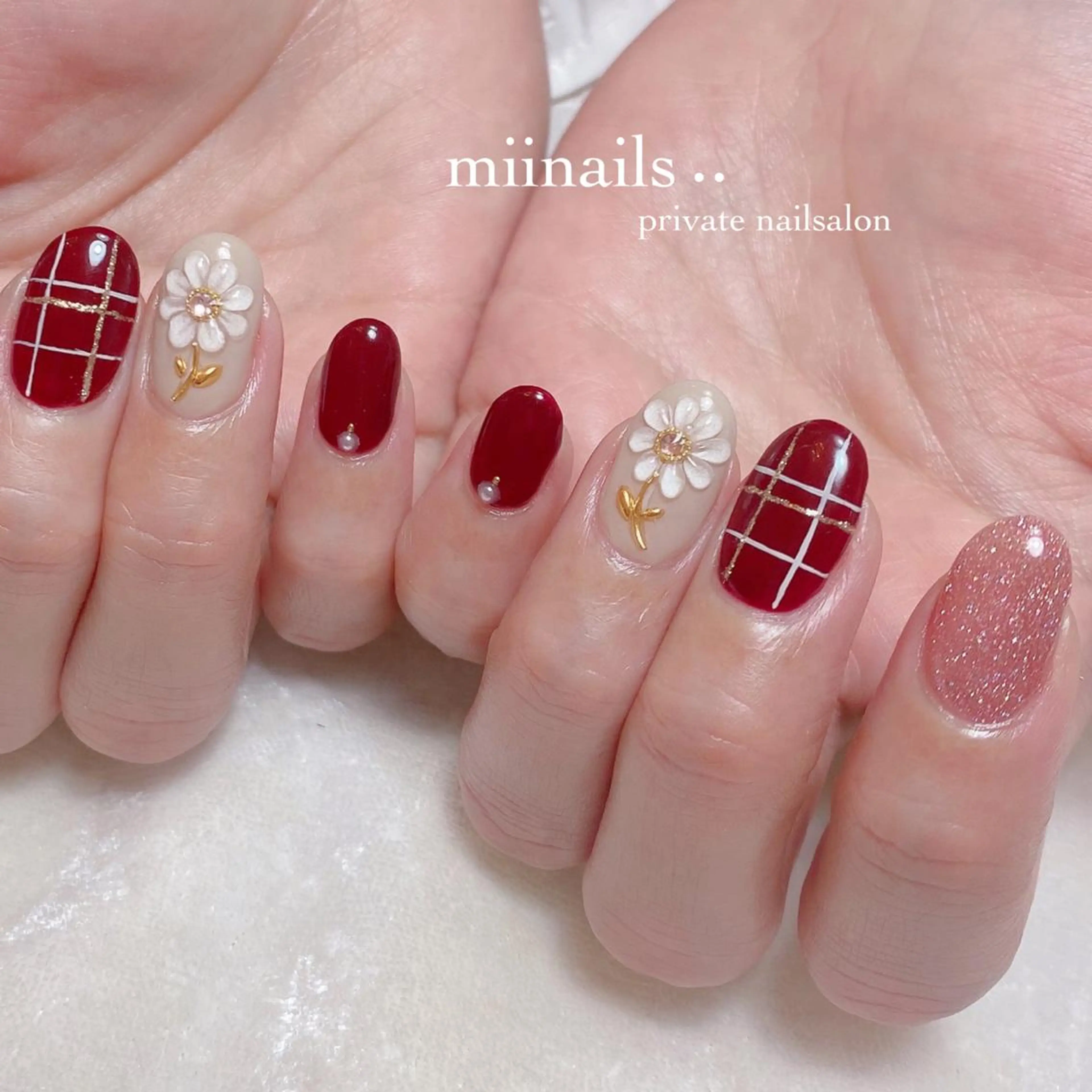 ネイル 韓国ネイル ワンホンネイル ハンドネイル nailsalon miinailsのネイルデザイン
