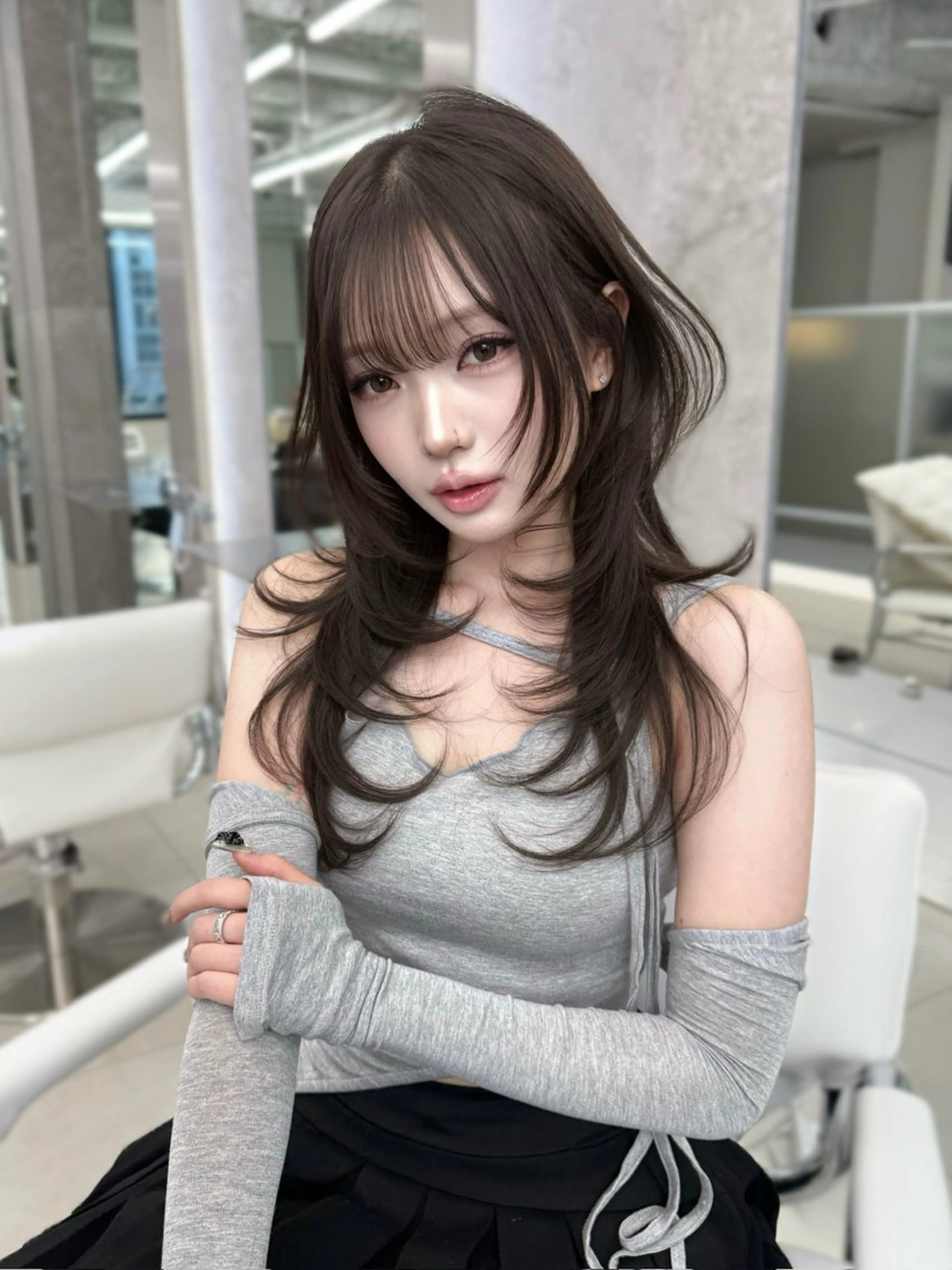 ロング 韓国風ヘア kiti Sakaeのヘアスタイル