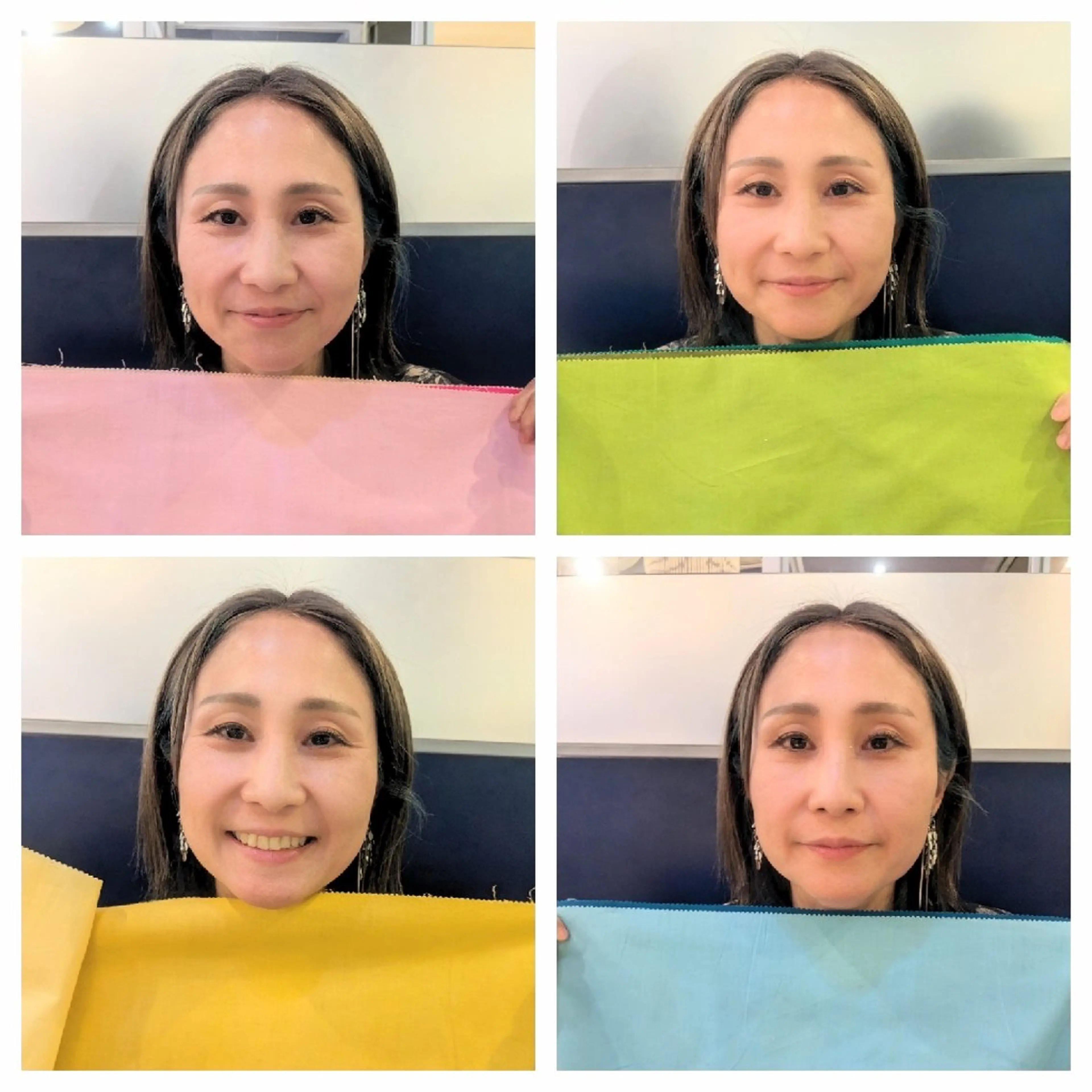 ◆パーソナルカラー診断◆1級診断士の本格的な診断・雑誌にも対応の王道4タイプ！イエベブルベ・メイクカラー提案【45分】の写真