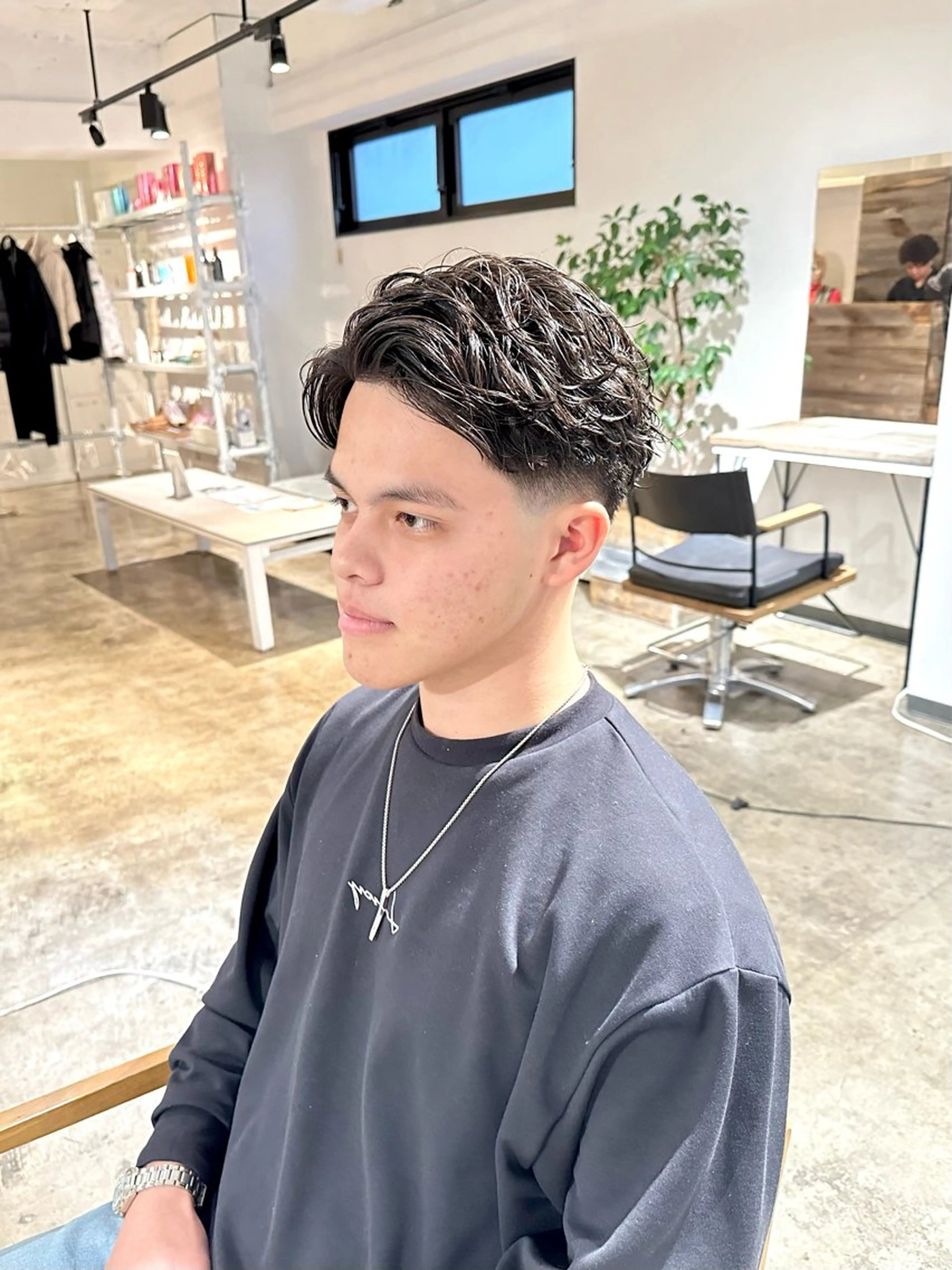 メンズ ビジネス フェードカット メンズパーマ 骨格補正施術/メンズ 専門美容師/YUYAのヘアスタイル