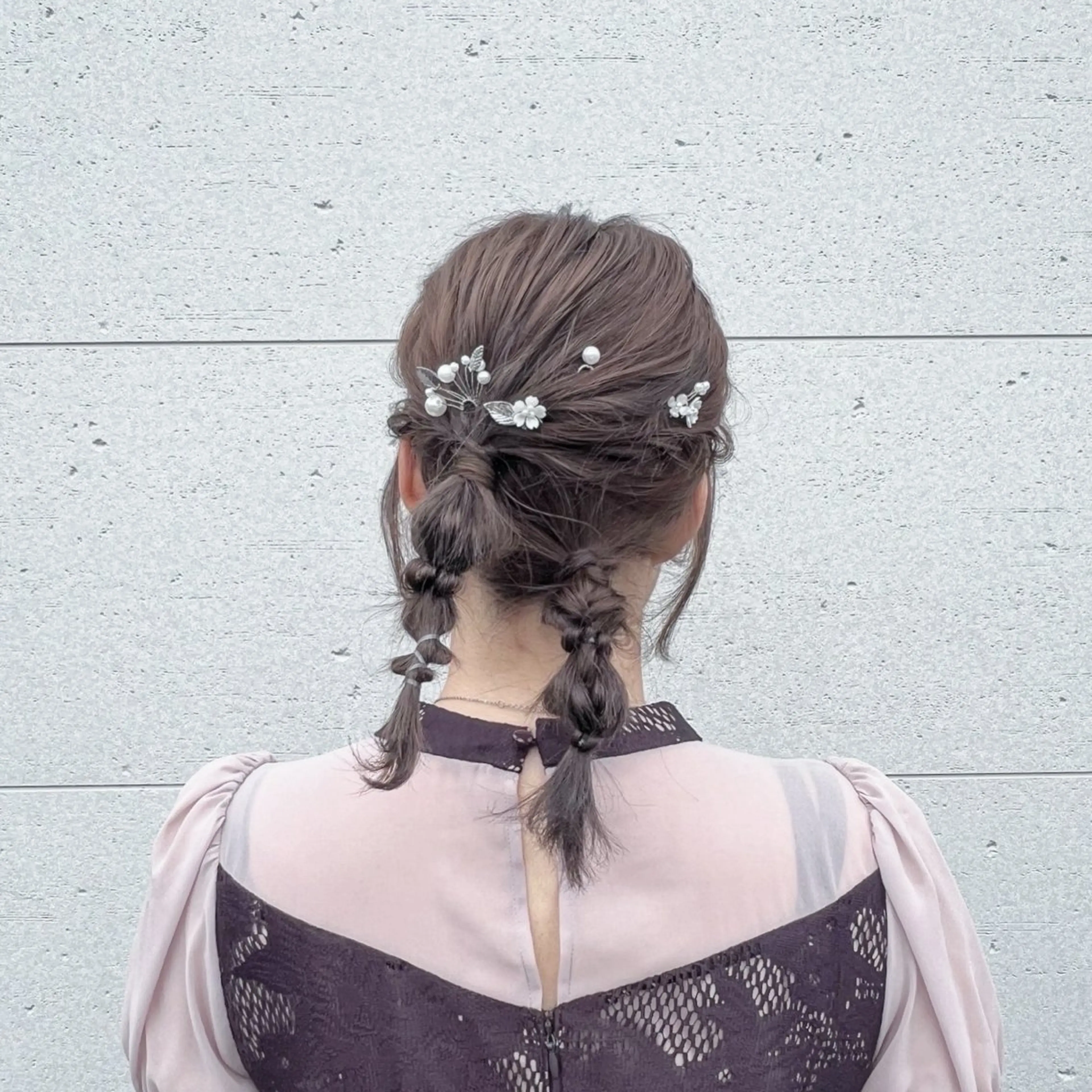 ミディアム ヘアアレンジ 山口 玖瑠美のヘアスタイル