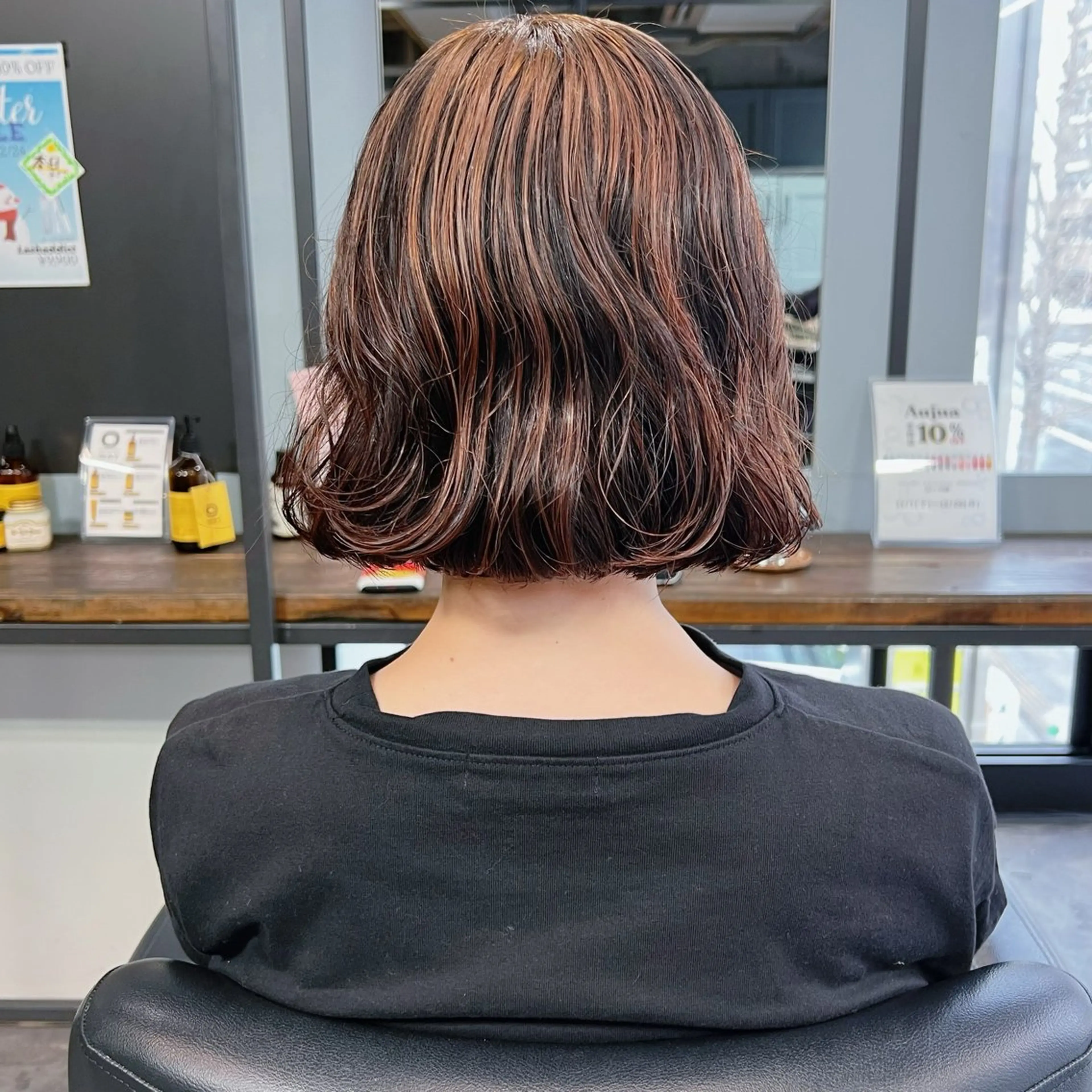 セミロング カラー ヘアカラー 💘 艶モテ/丁寧 カット💘rina.のヘアスタイル