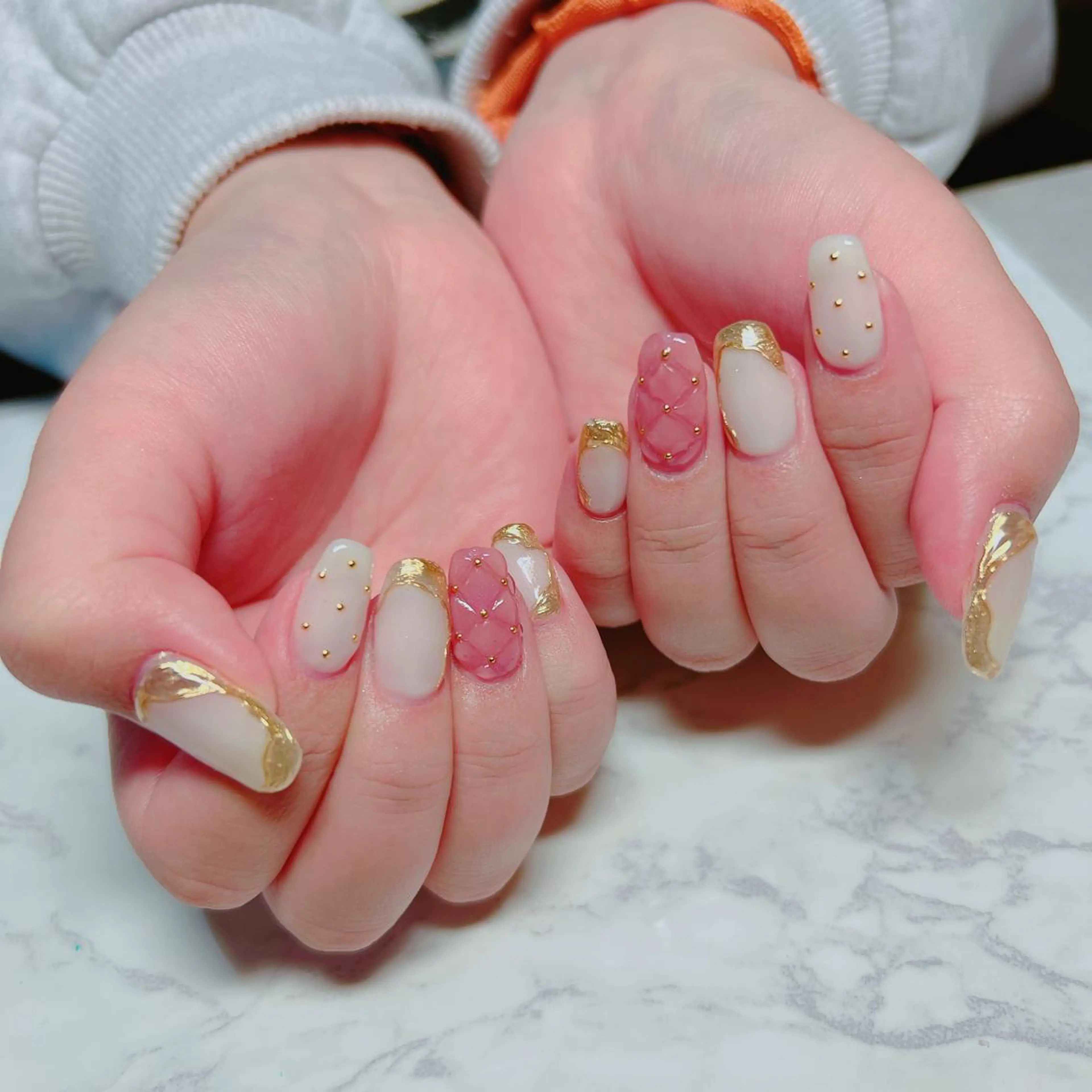 ネイル ピンク ハンドネイル たきぐち みちこのネイルデザイン