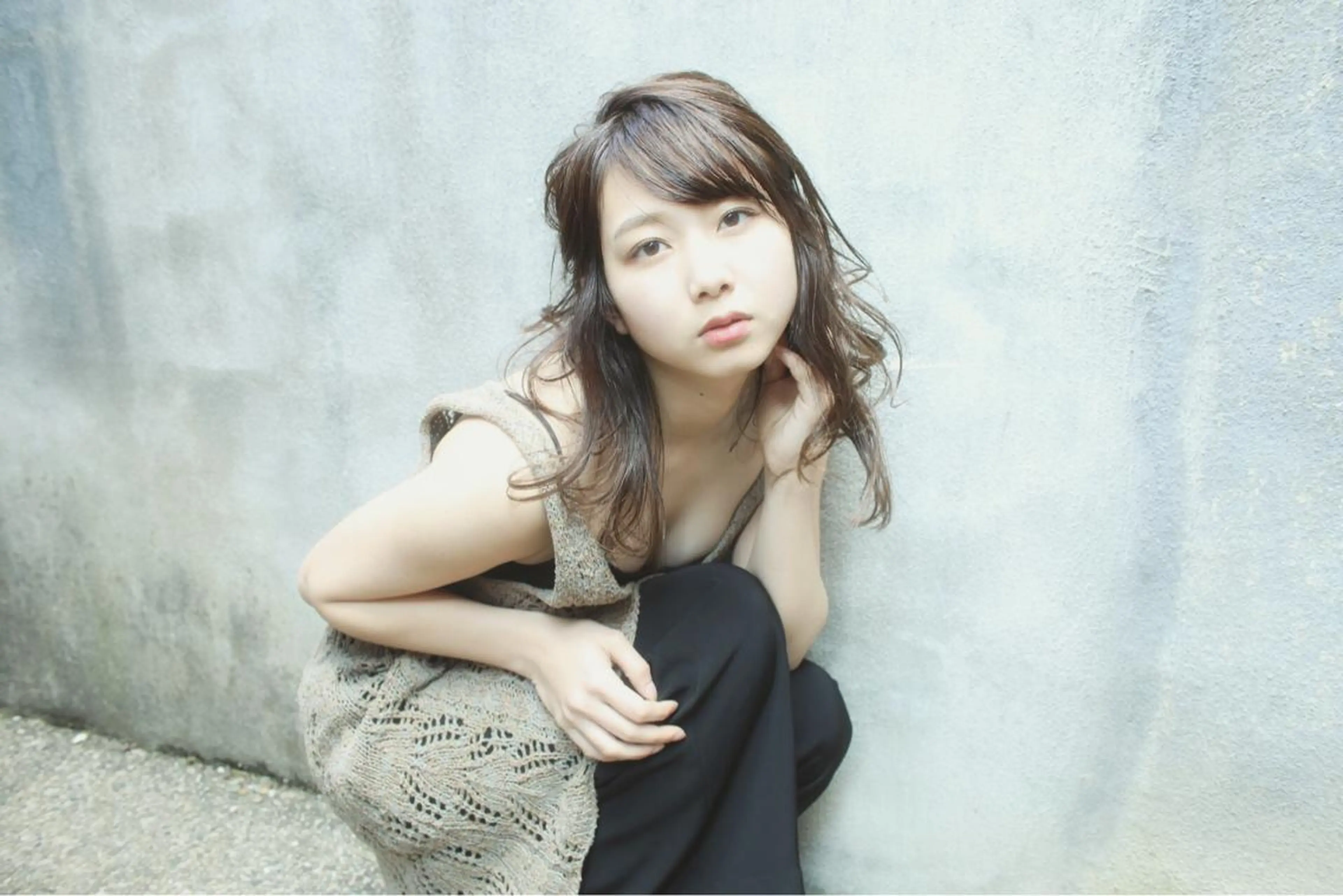 セミロング カラー vato マンツーマンサロンのヘアスタイル