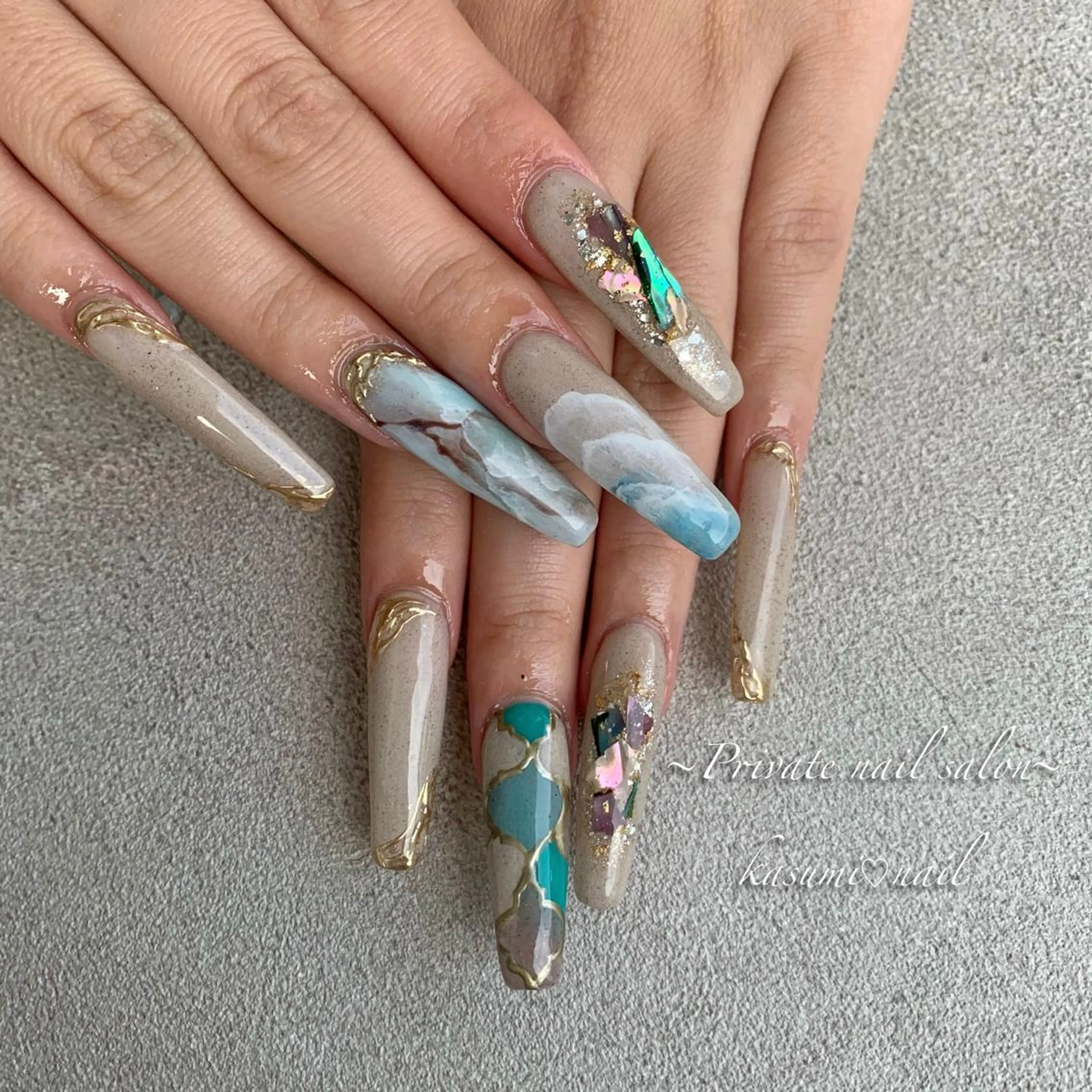 ネイル ラメ(グリッター) マグネットネイル ミラーネイル ニュアンスネイル 冬ネイル KASUMI♡ Nailのネイルデザイン