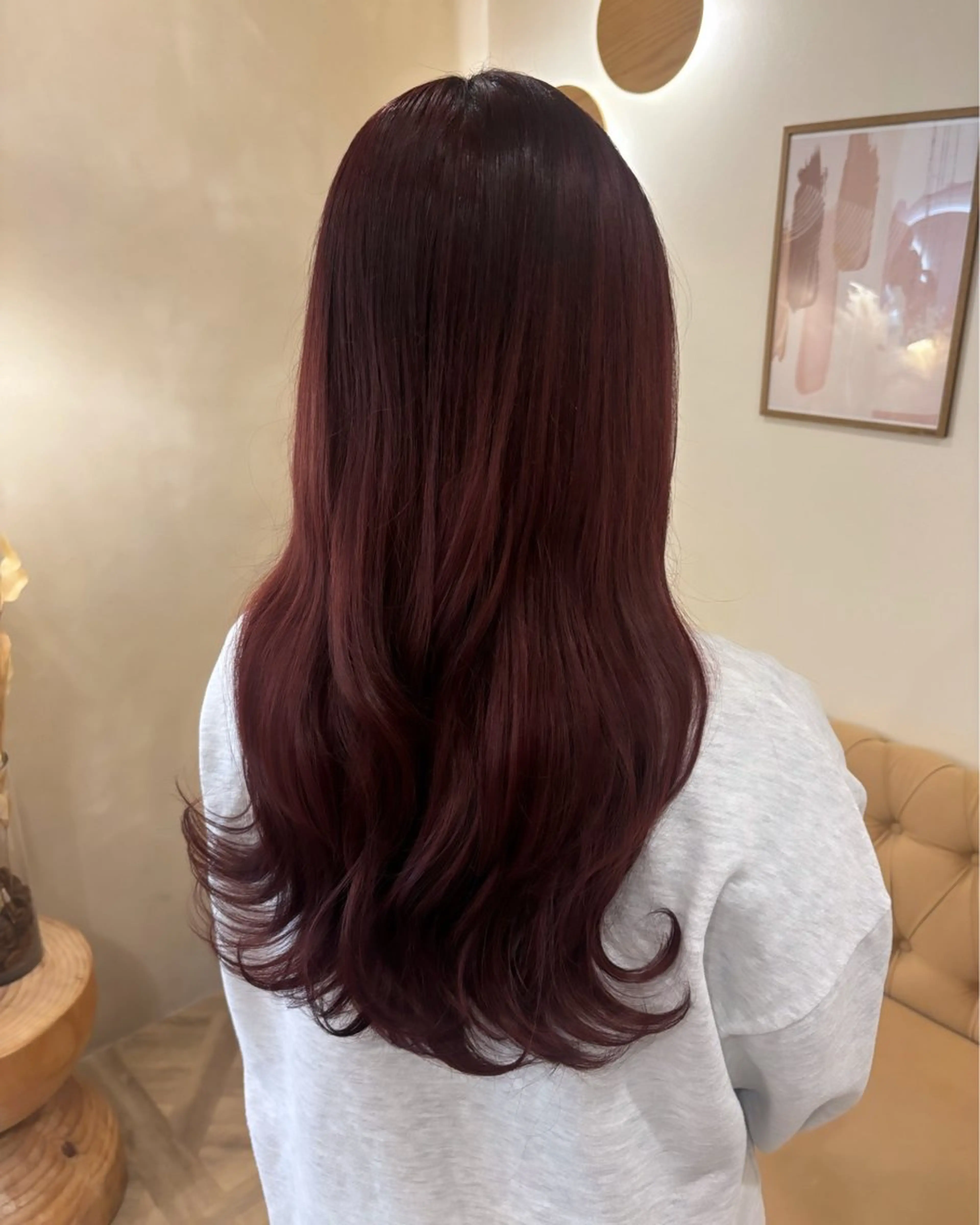 ロング カラー ヘアカラー トリートメント ミルクティ/ピンク/ レイヤー/yuriaのヘアスタイル