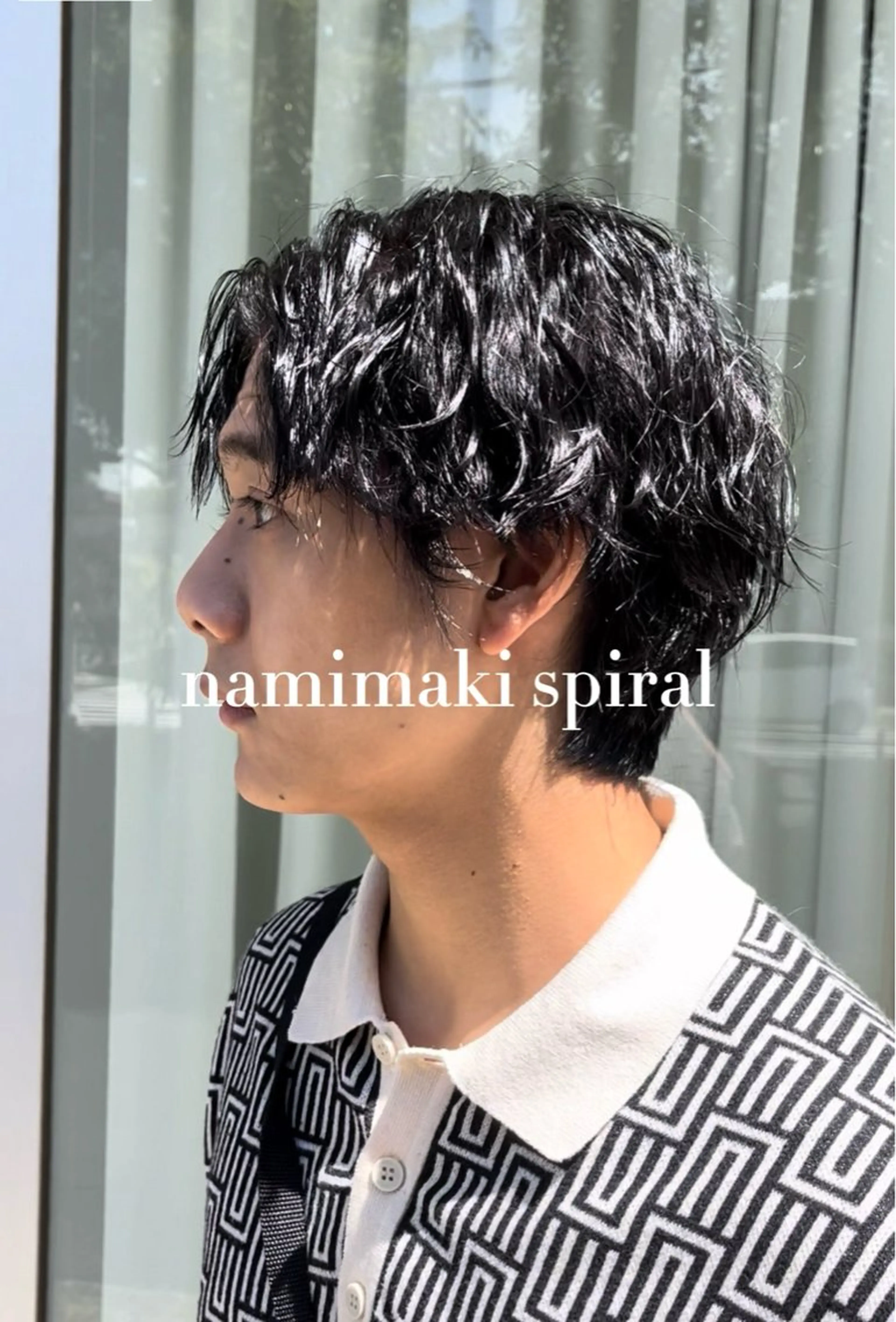 ミディアム パーマ メンズ ミディアムパーマ メンズパーマ 波巻きパーマ スパイラルパーマ AROH  men's cut&men's perm 船橋店所属・🧊メンズ特化🧊 高木航希のヘアスタイル