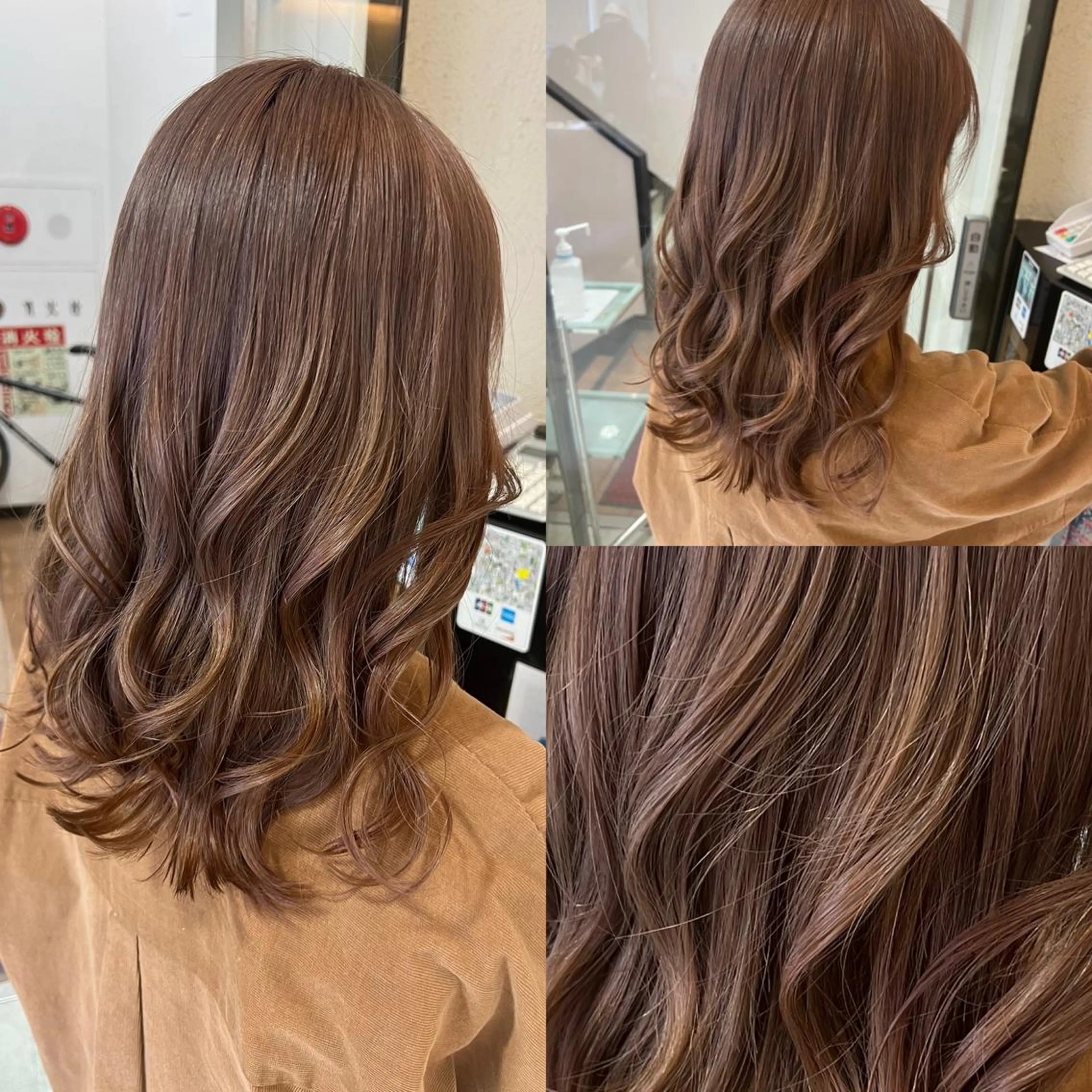 セミロング カラー エクステ＆艶カラー 🎀YURINA🎀のヘアスタイル