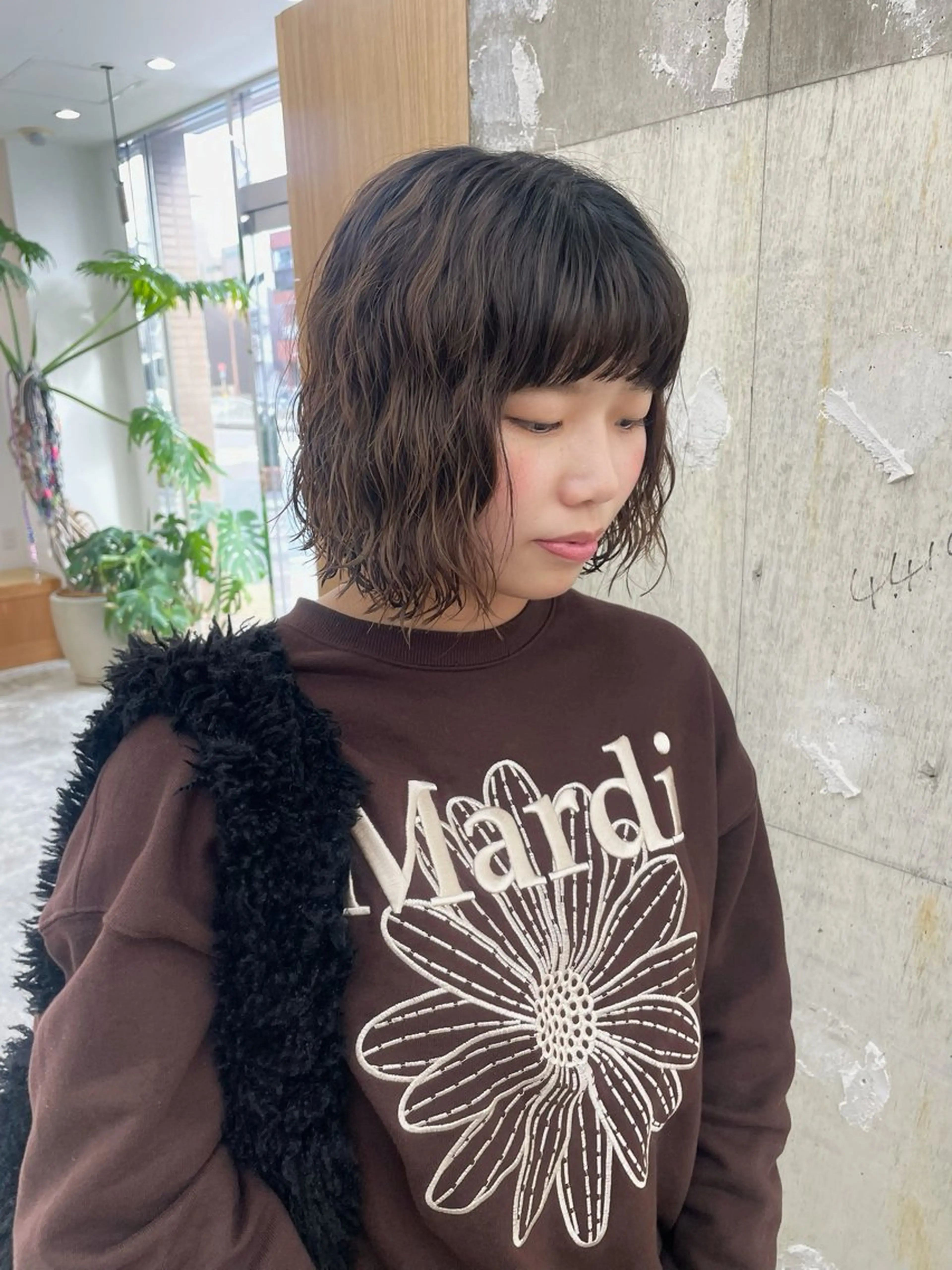 パーマ ワイドバング muku所属・ボブ/パーマ /muku サリのヘアスタイル