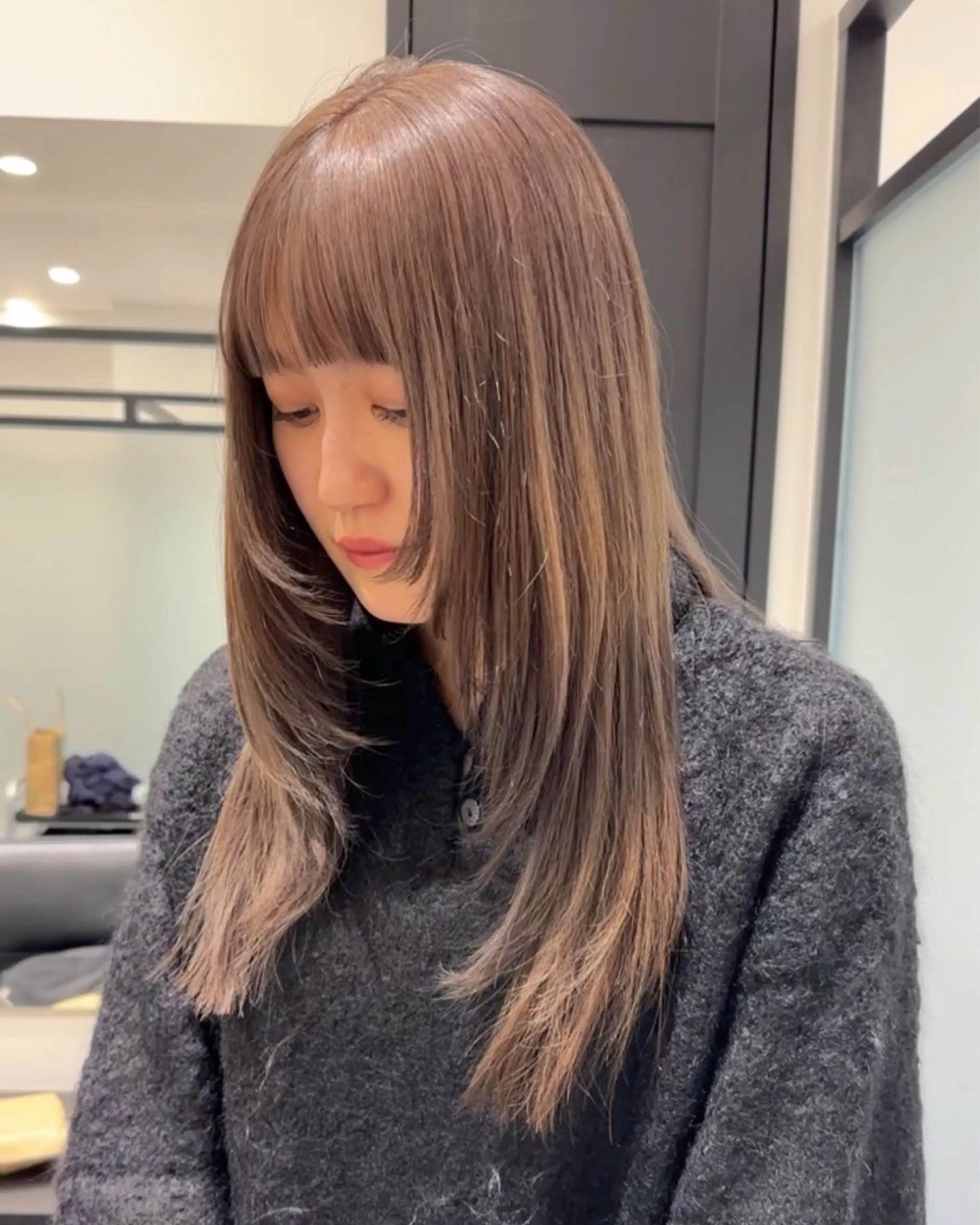 ロング カット ヘアカラー トリートメント ୨୧柔らかいカラー nozomi ୨୧のヘアスタイル