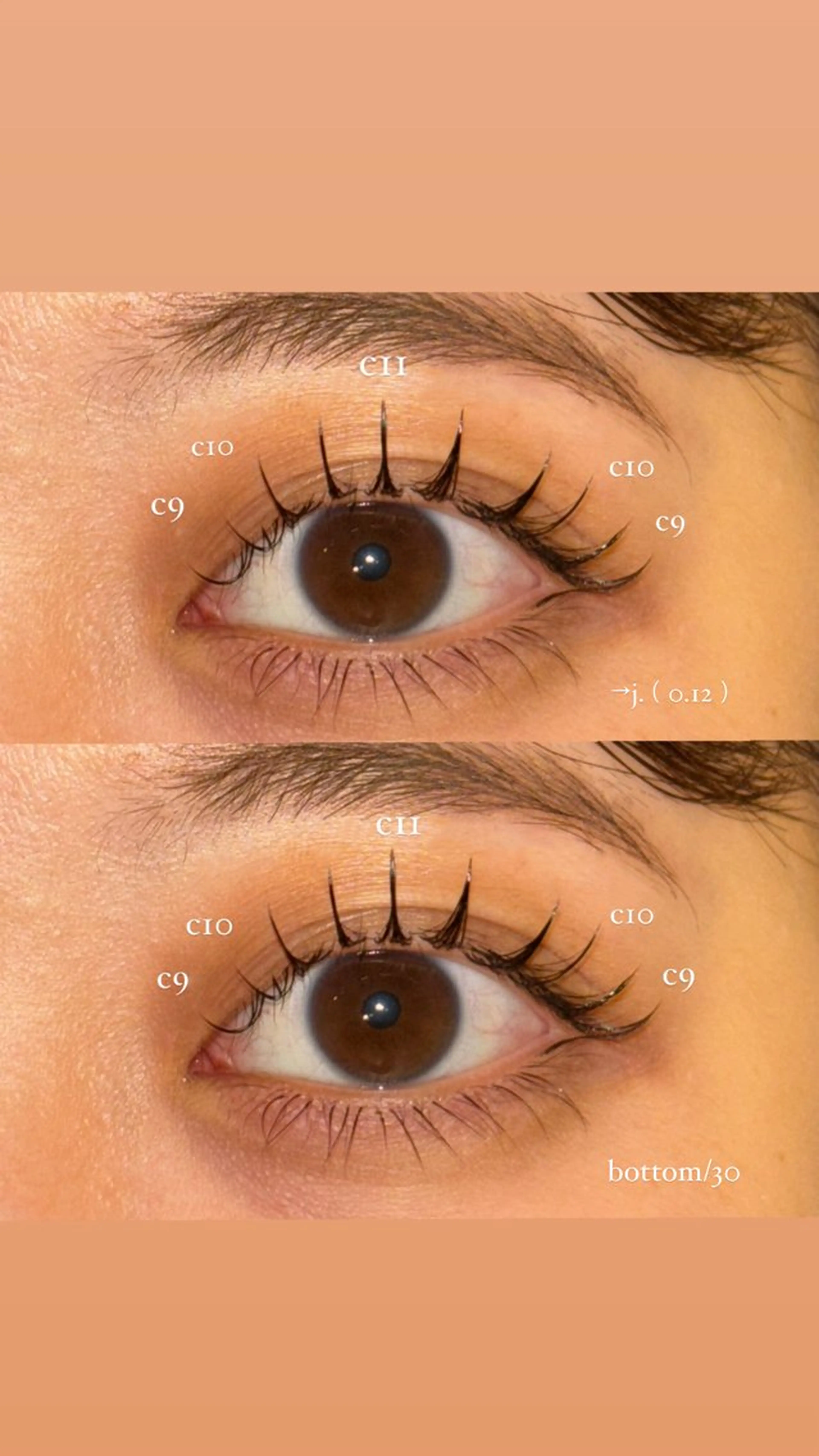 マツエク・マツパ フラットラッシュ まつげパーマ 下まつげエクステ 一重×まつ毛パーマ NORA senaのマツエク・マツパデザイン